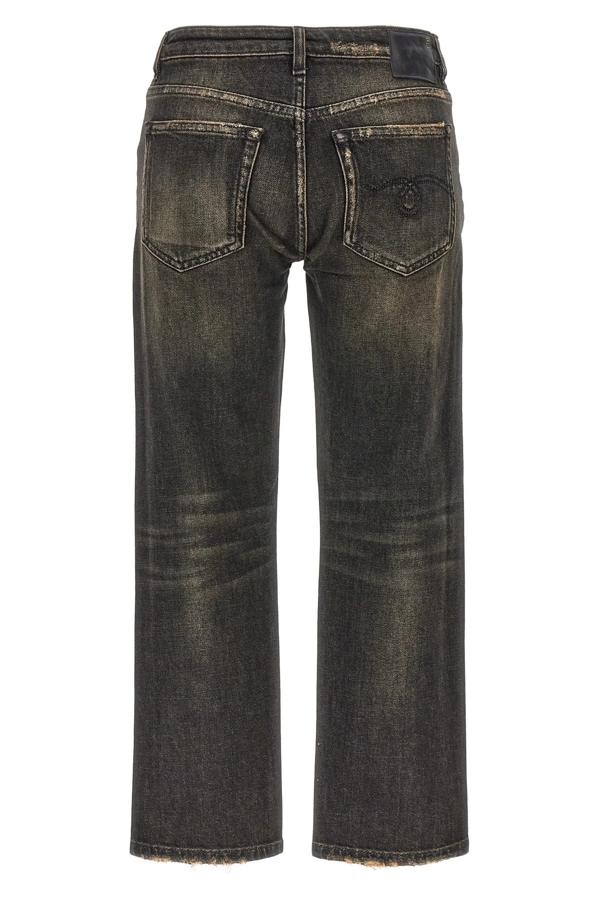 R13 R13 Boy Straight Black Jeans