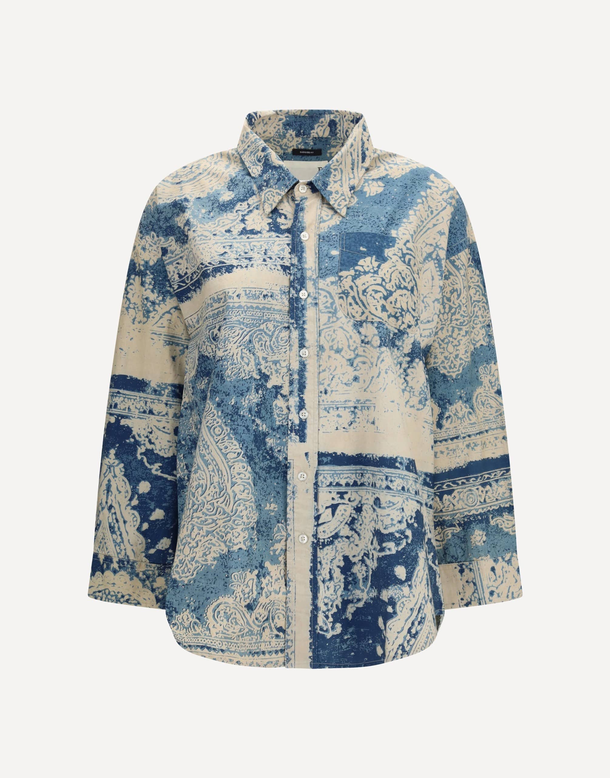 R13 Camouflage Shirt With Rose Embroidery