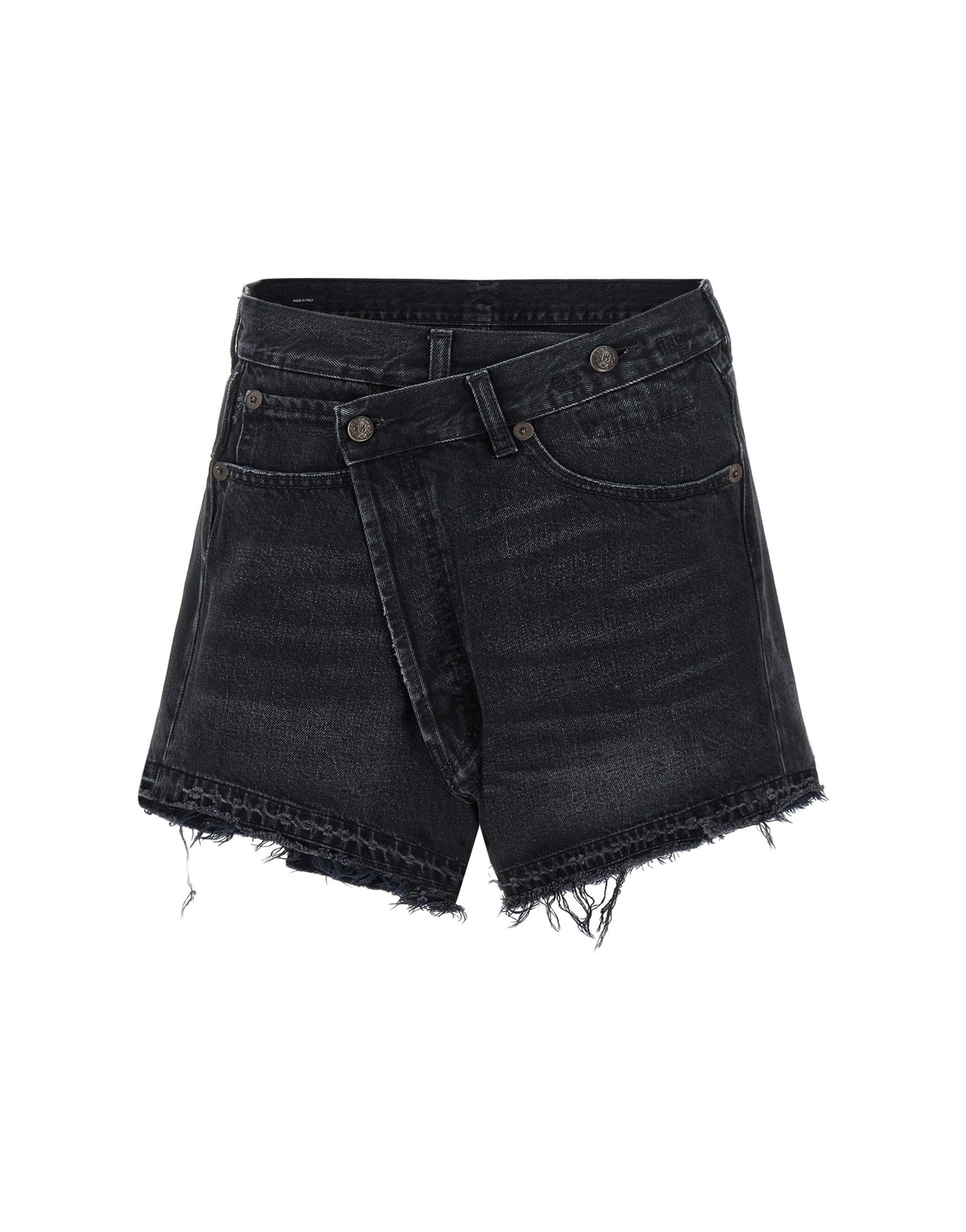 R13 R13 Cross Over Denim Shorts
