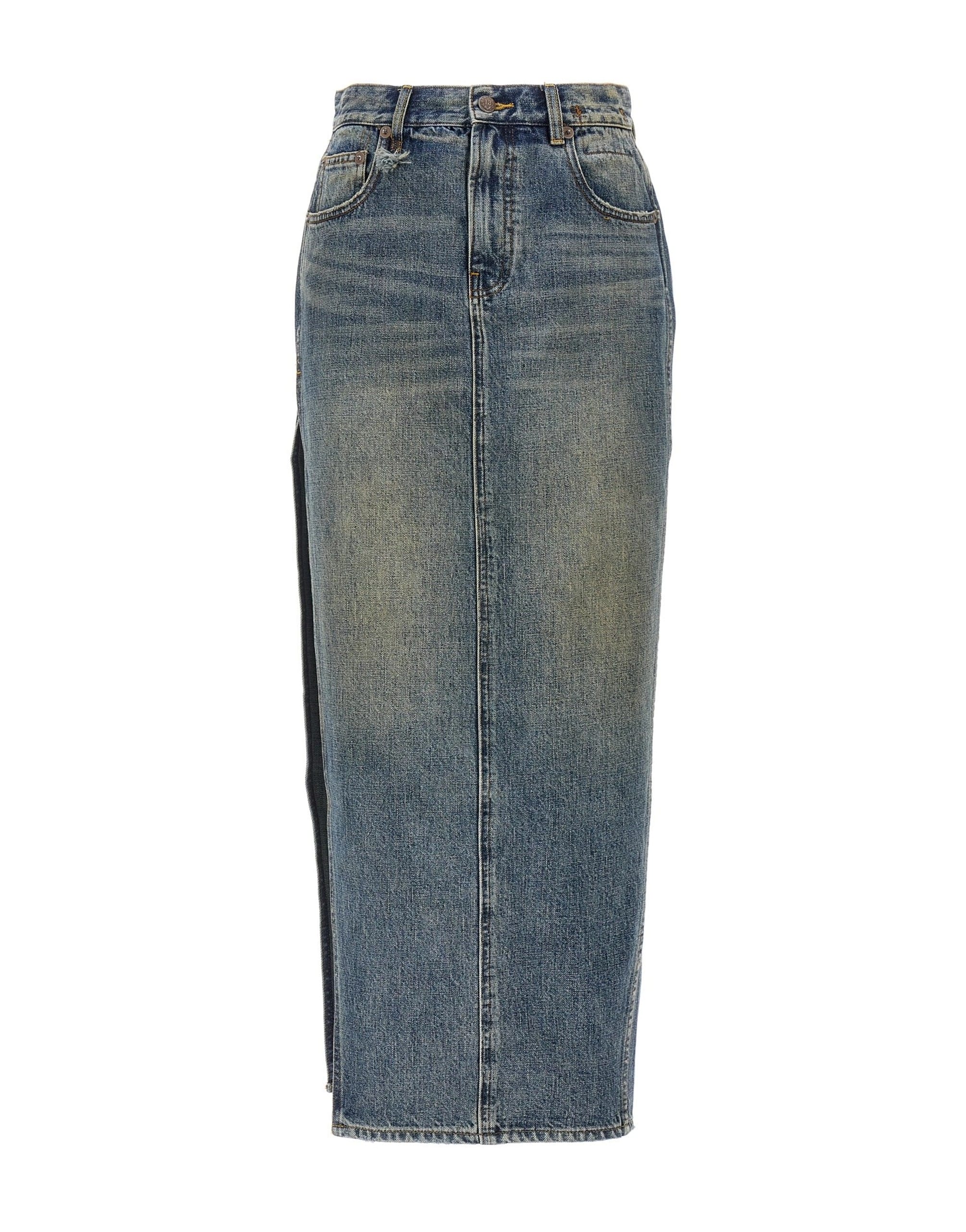 R13 R13 Devon Side Slit Skirt