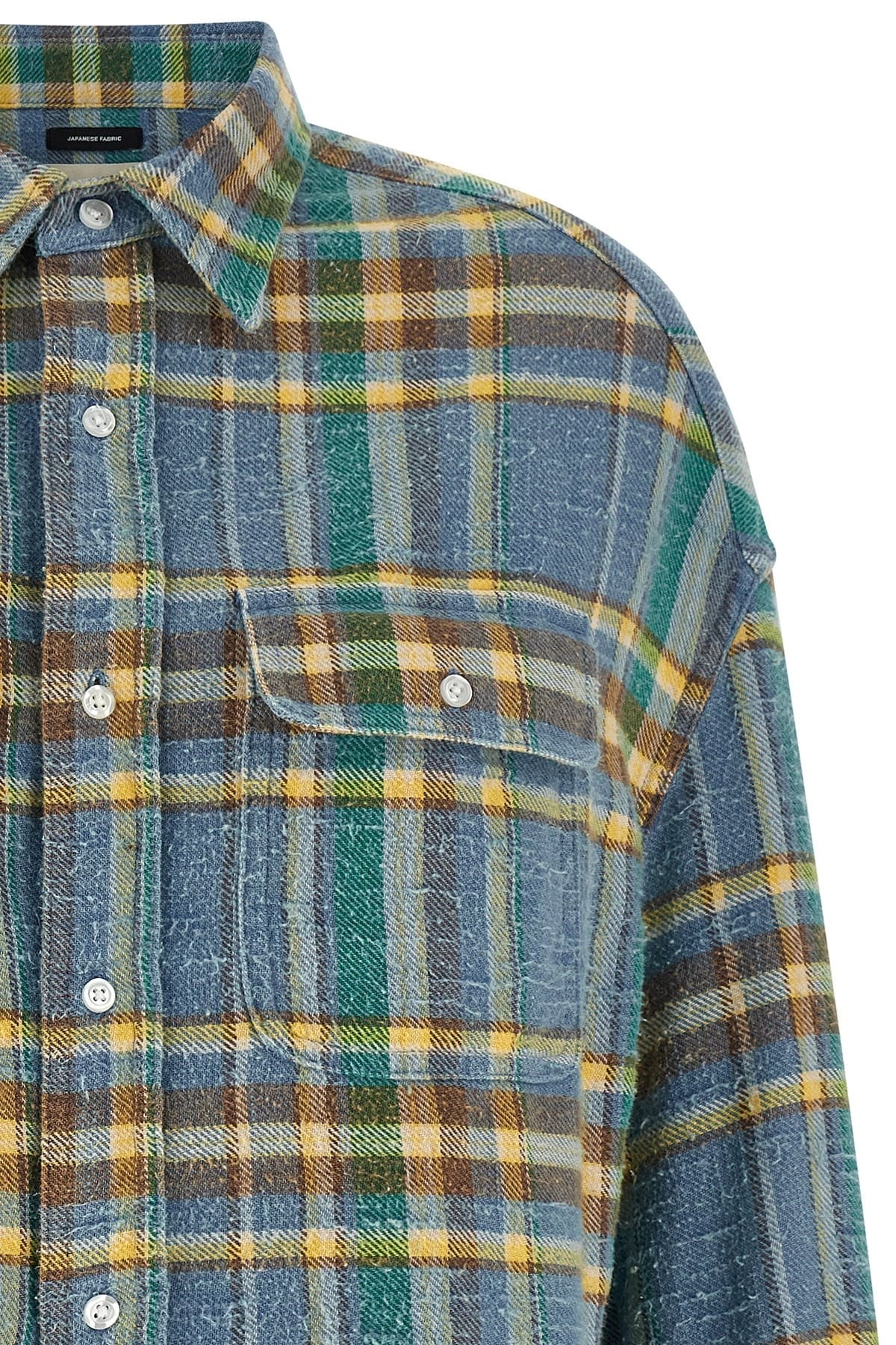 R13 R13 Fringed Check Cotton Shirt