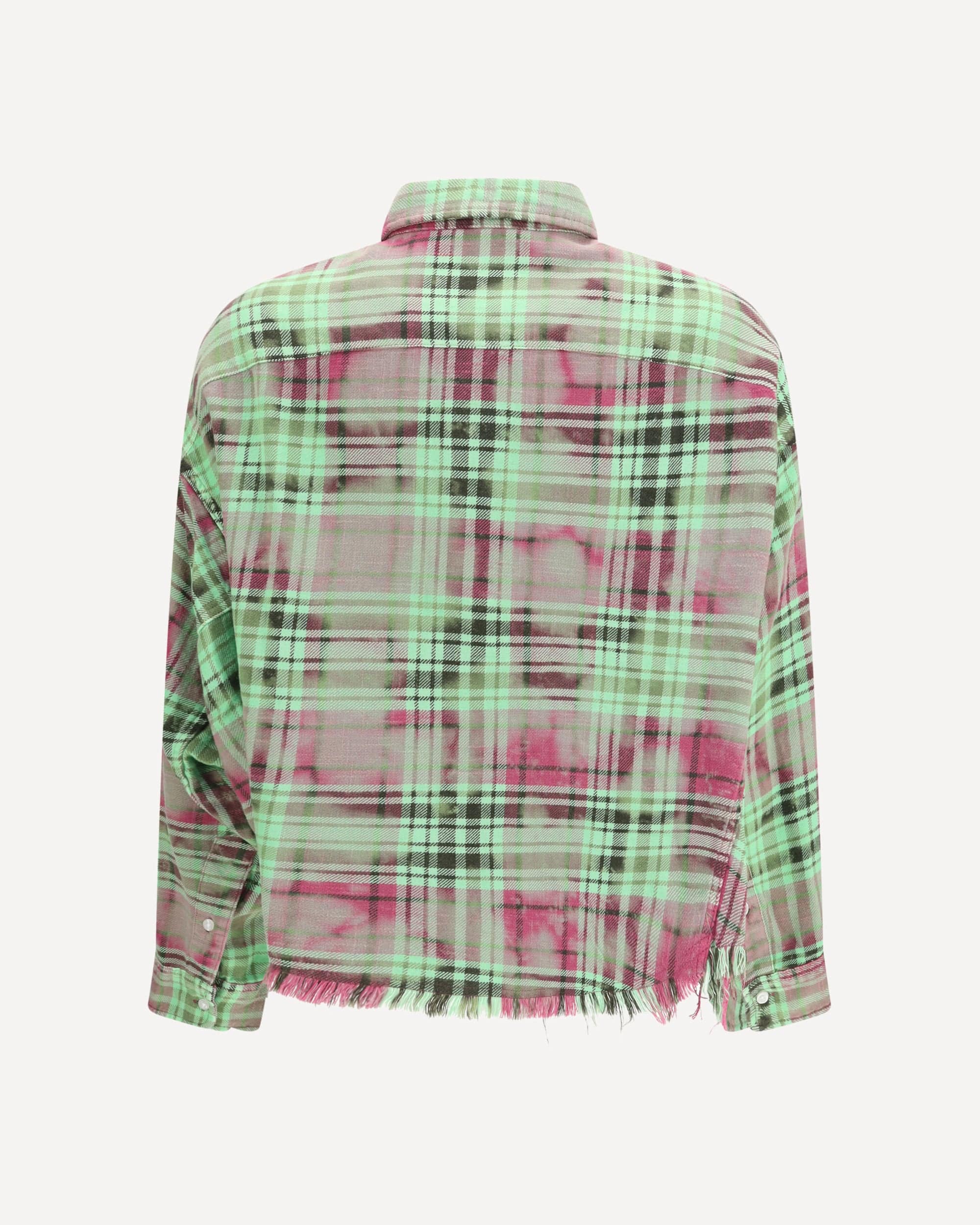 Chemise à carreaux avec ourlet effiloché - alternate view
