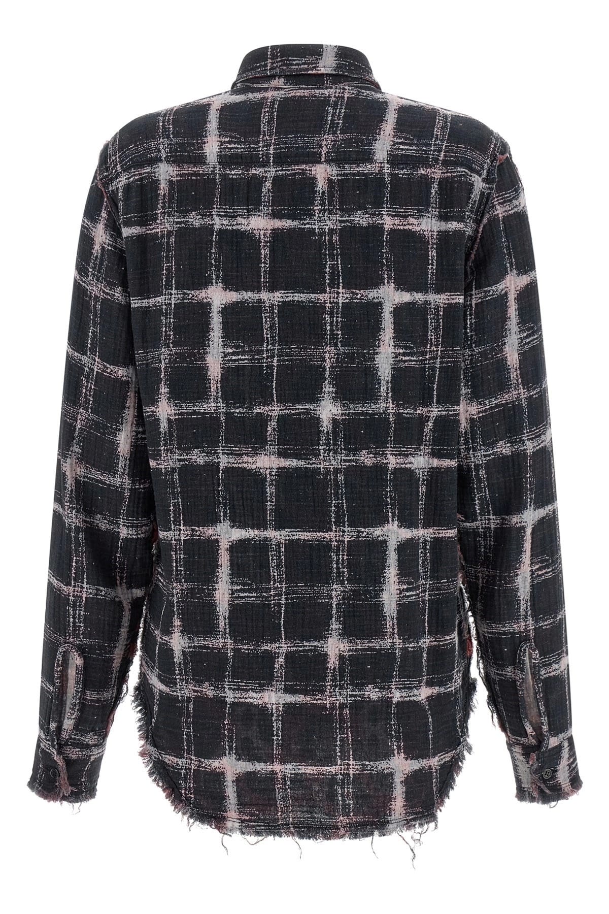R13 R13 Reversible Fringed Hem Shirt