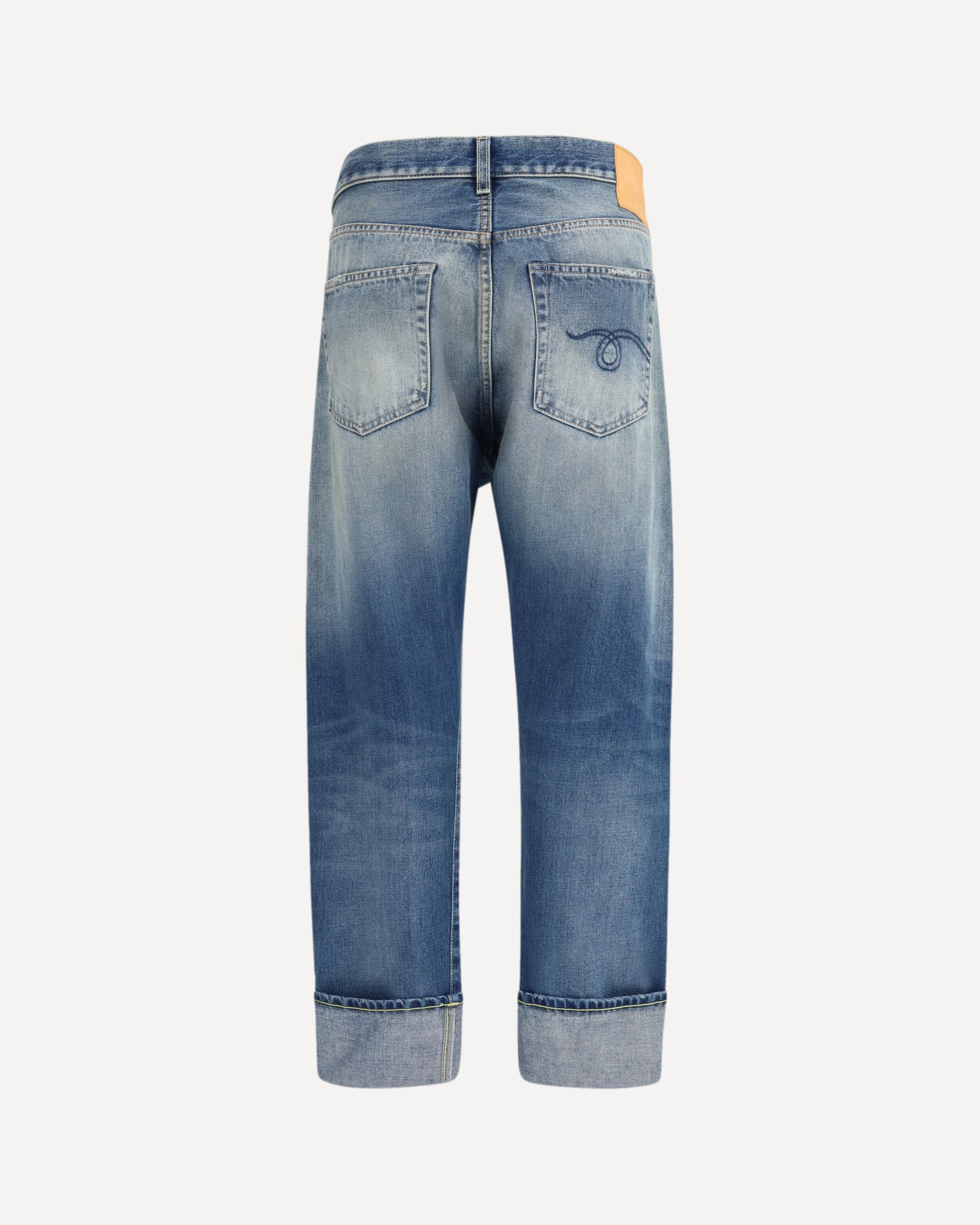Jean droit avec revers - alternate view