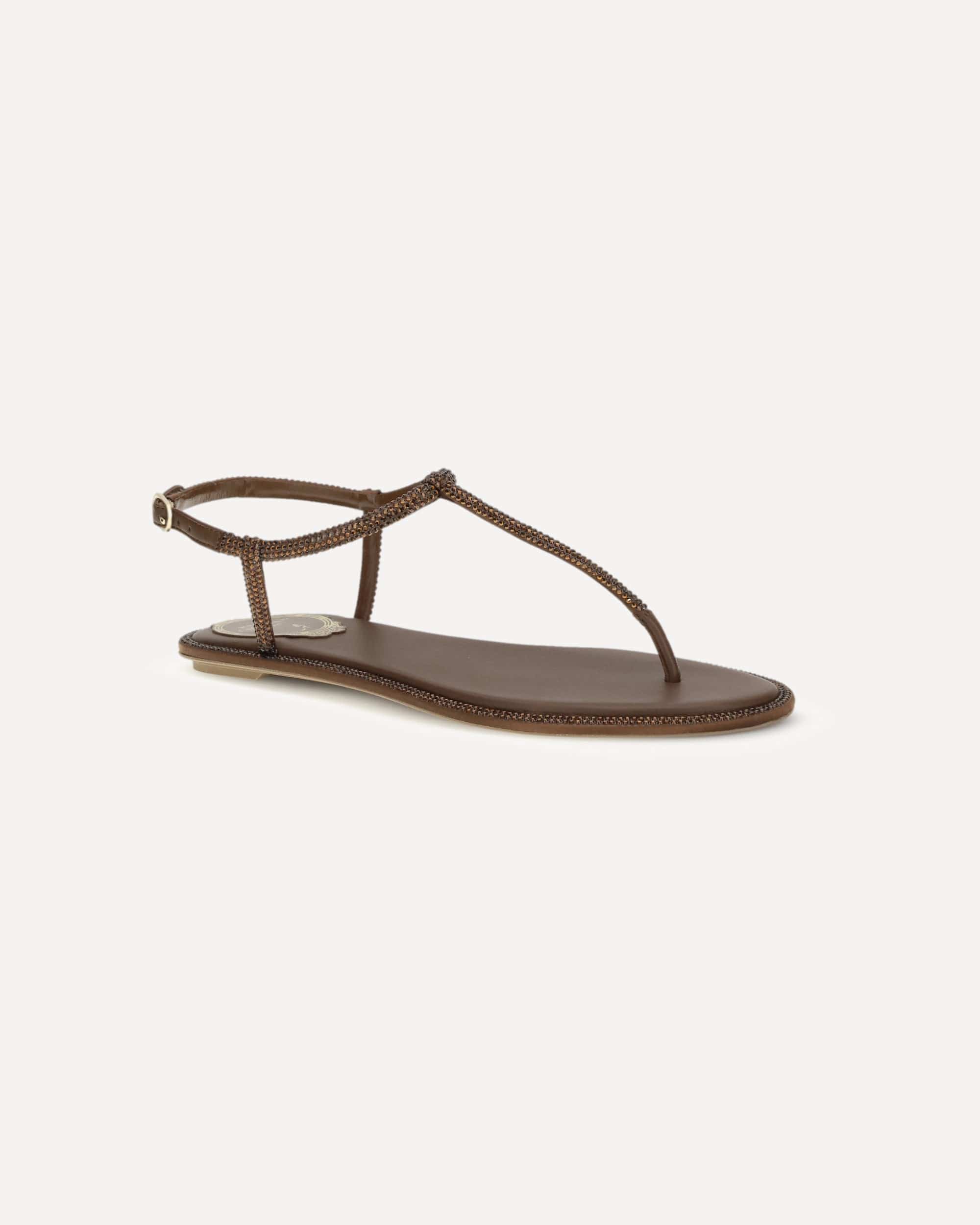 RENE CAOVILLA Diana Satin Sandals With Crystals - alternate view