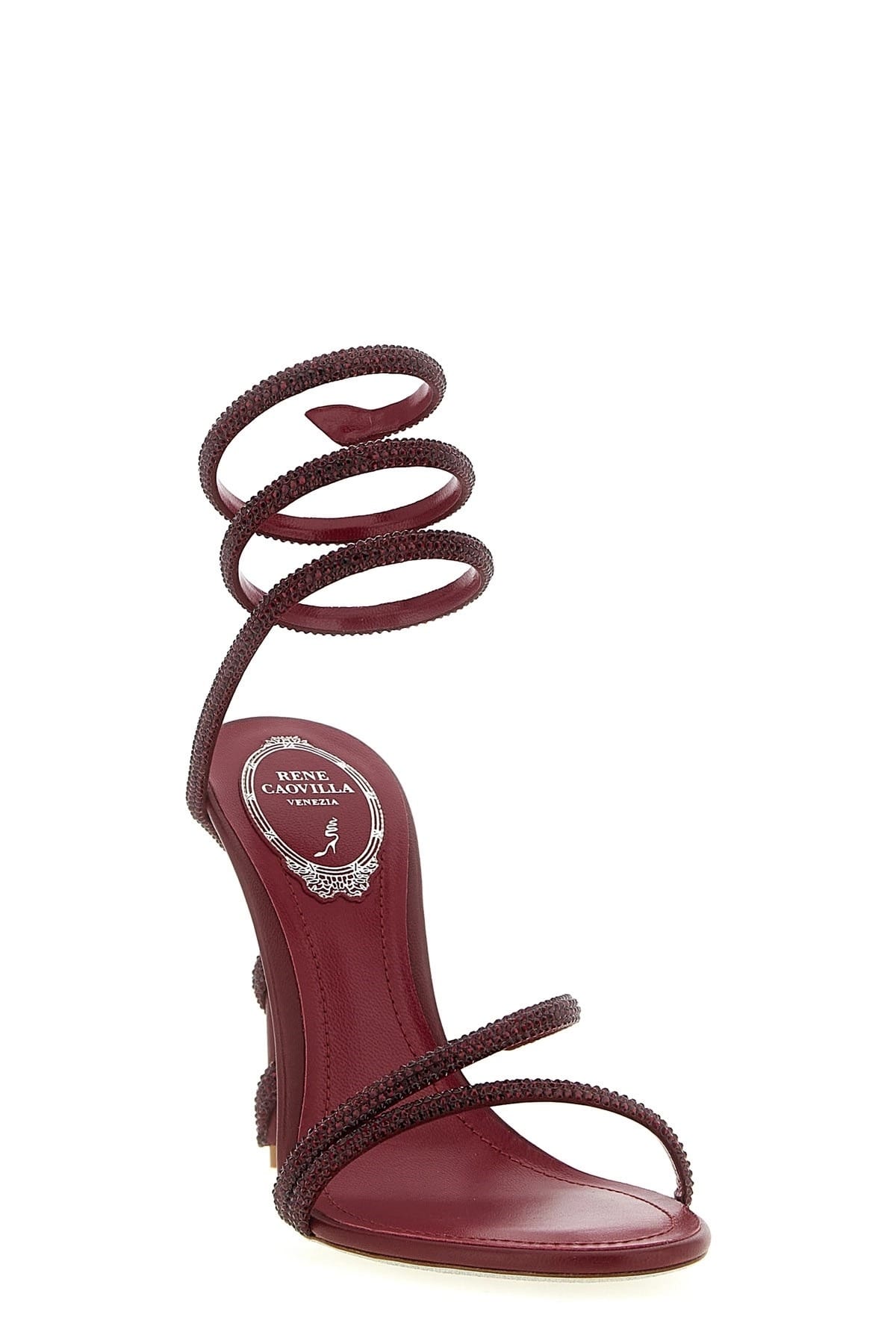 RENE CAOVILLA Margot Crystal Satin Sandals - alternate view