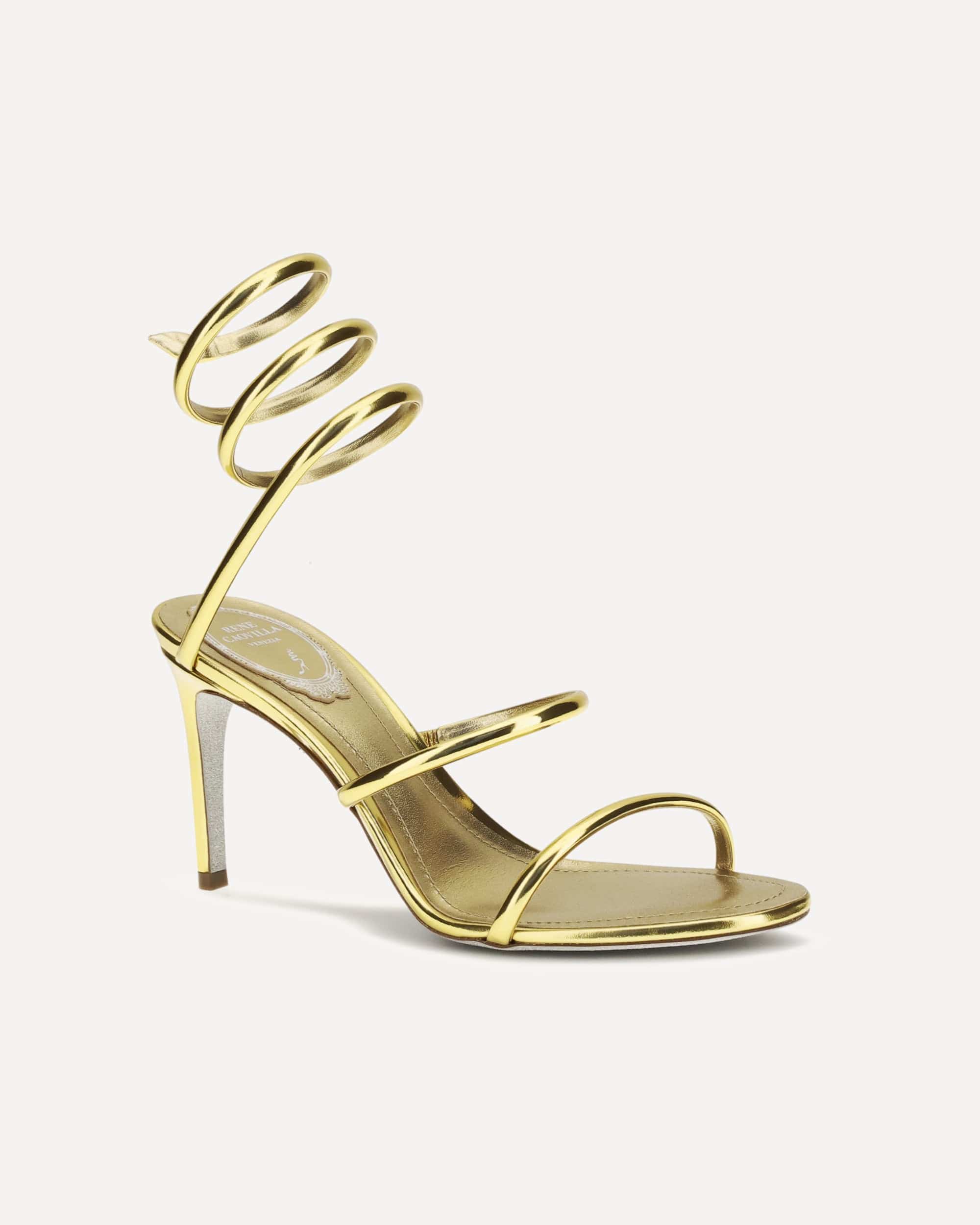 RENE CAOVILLA Metallische Cleo Leder-Sandalen - alternate view