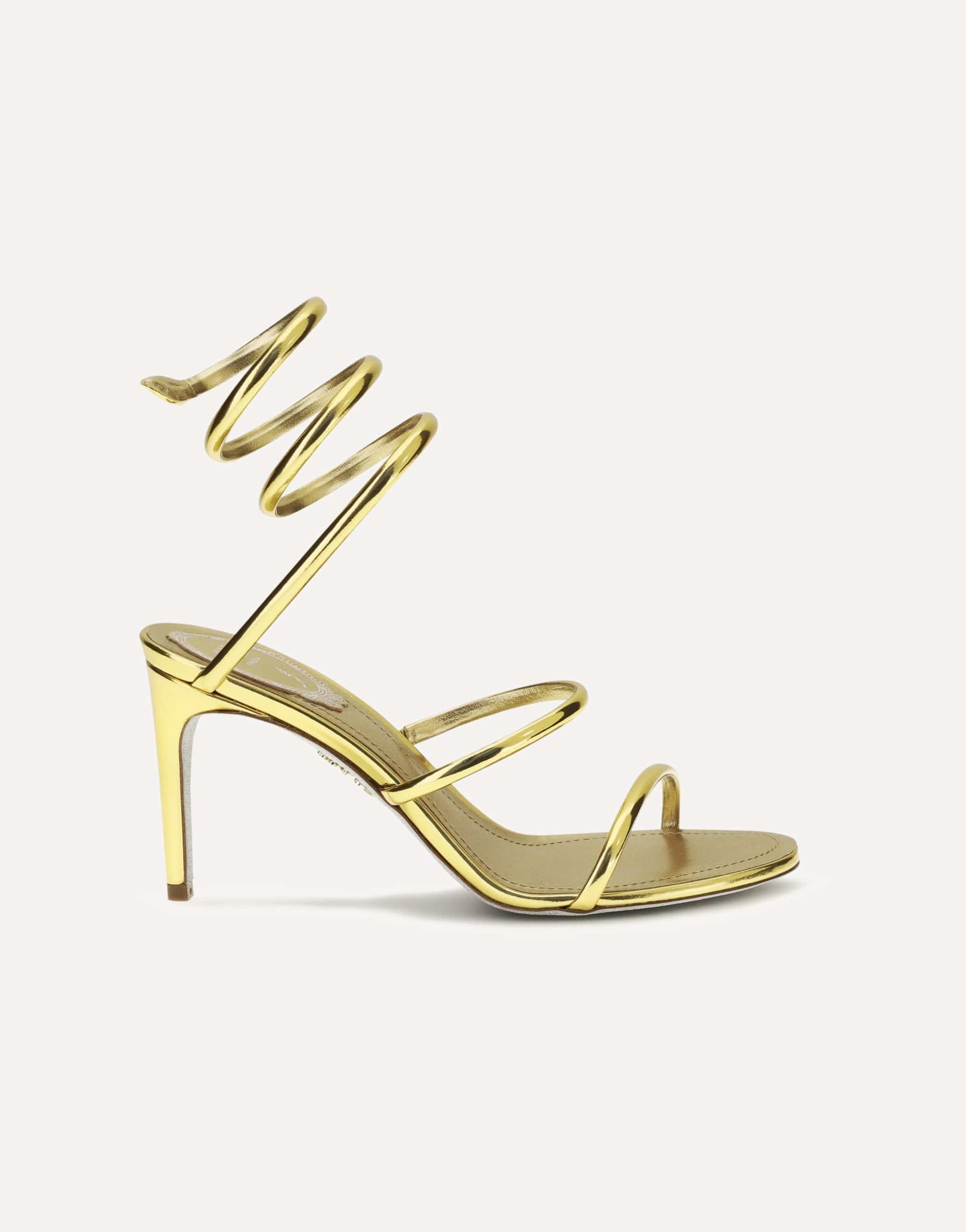 RENE CAOVILLA RENE CAOVILLA Metallic Cleo Leather Sandals