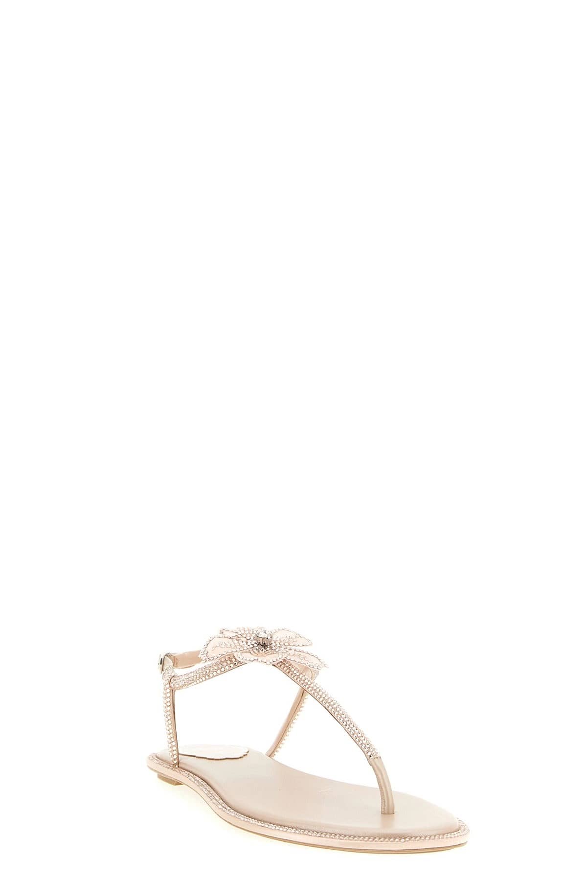 RENE CAOVILLA RENE CAOVILLA Peach Flower Thong Sandals