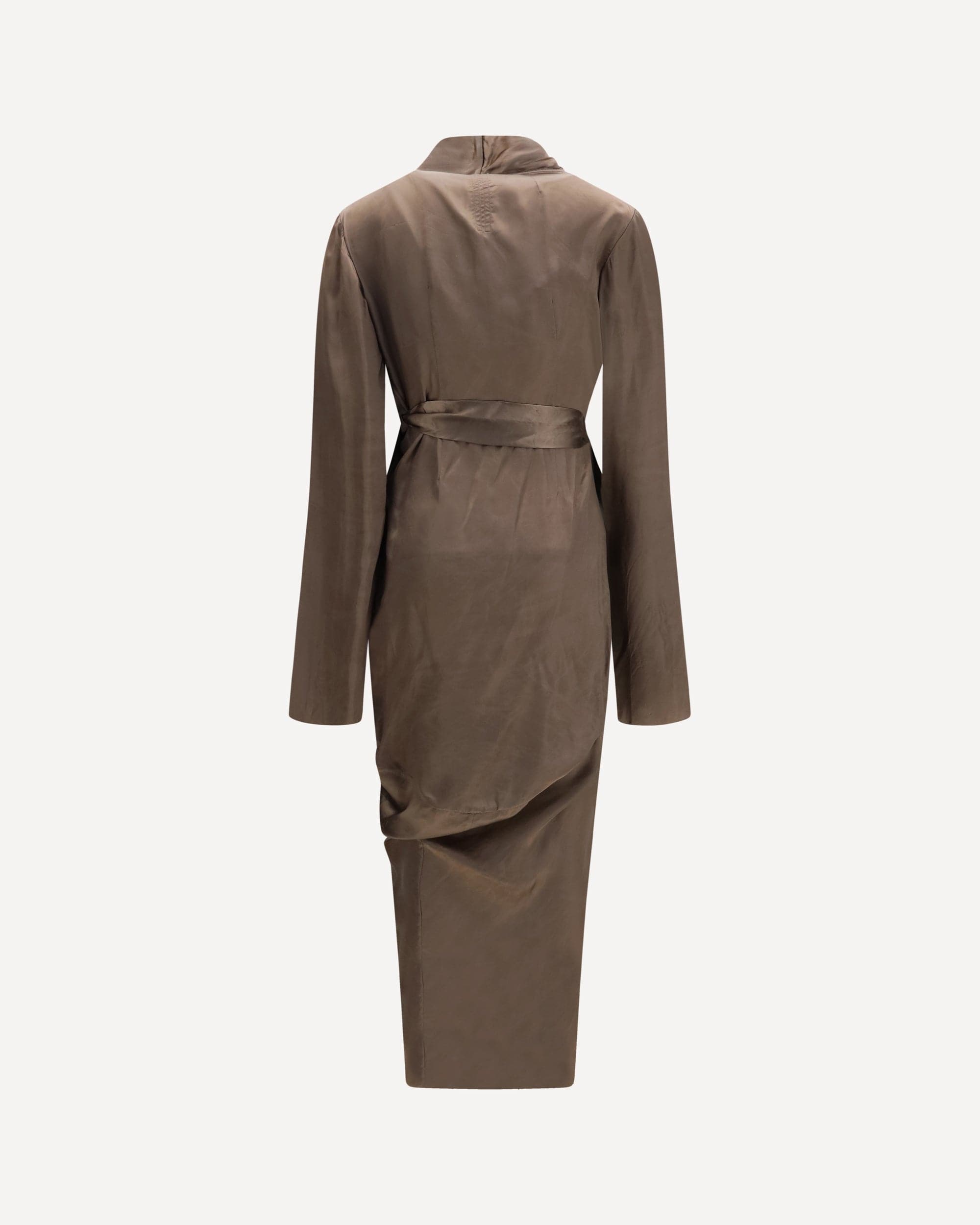 Rick Owens Asymmetric Wrap Dress With Knot Fastening - alternate view