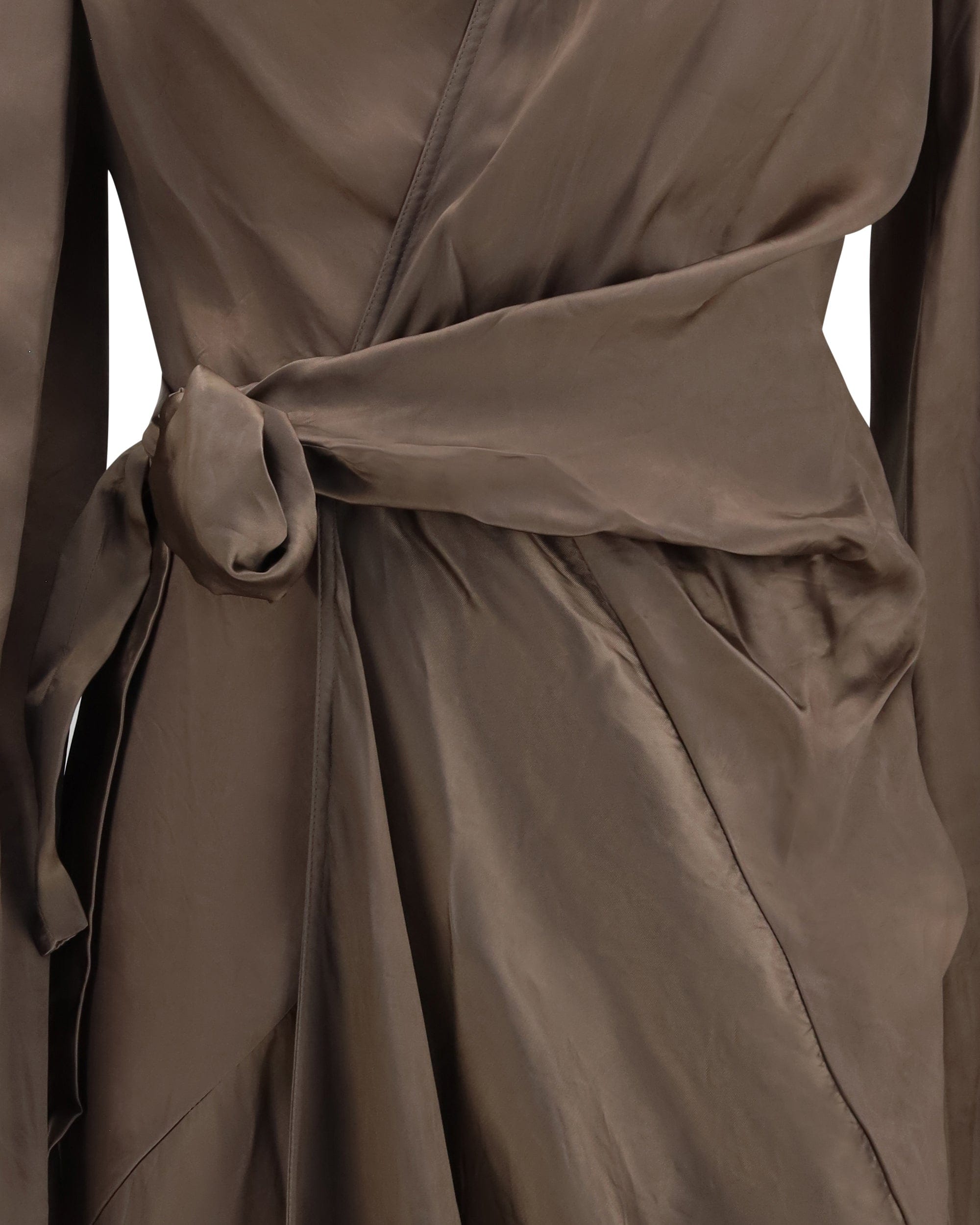 Rick Owens asymmetrische wikkeljurk met knoopsluiting