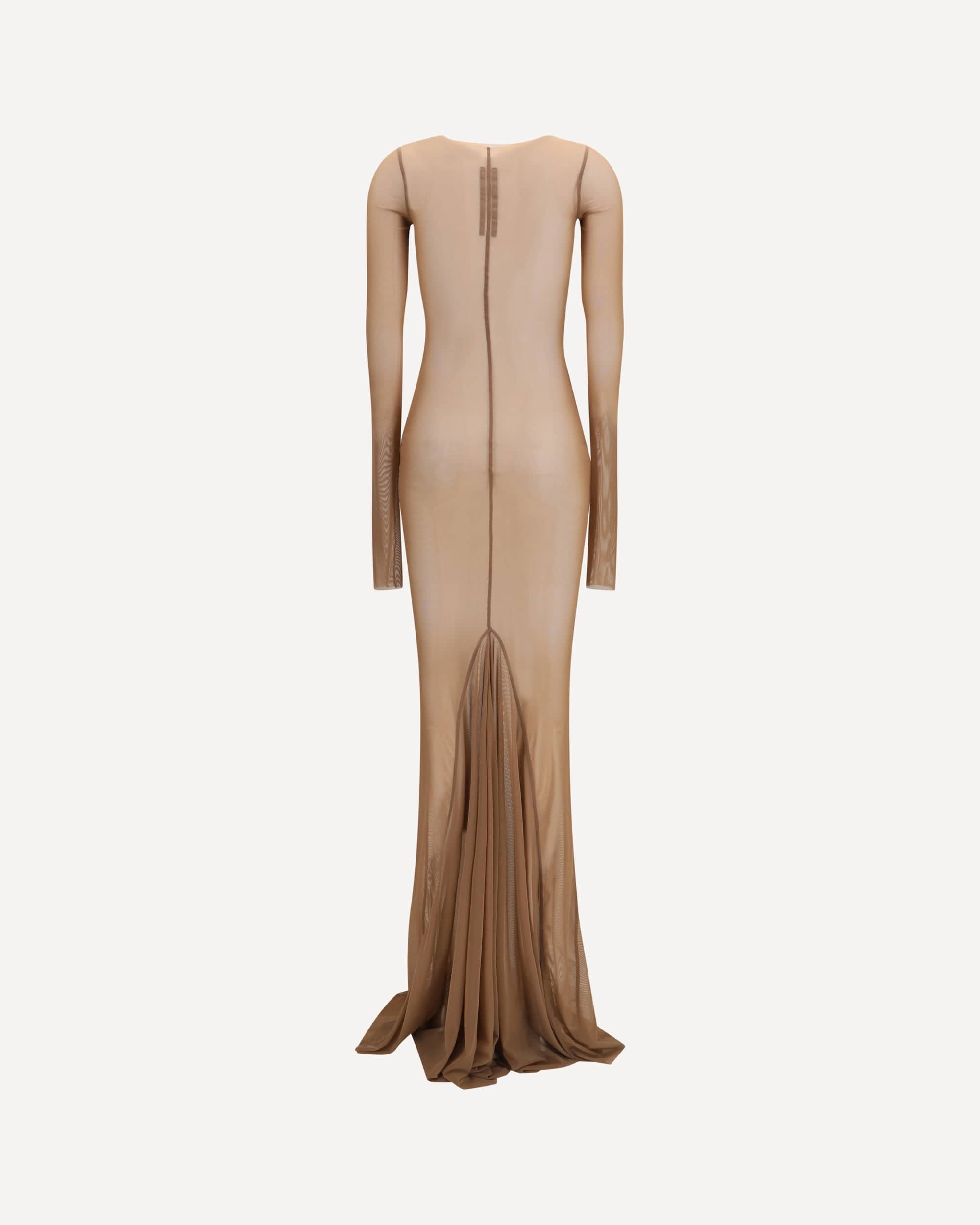 Rick Owens Long Transparent Tulle Maxi Dress