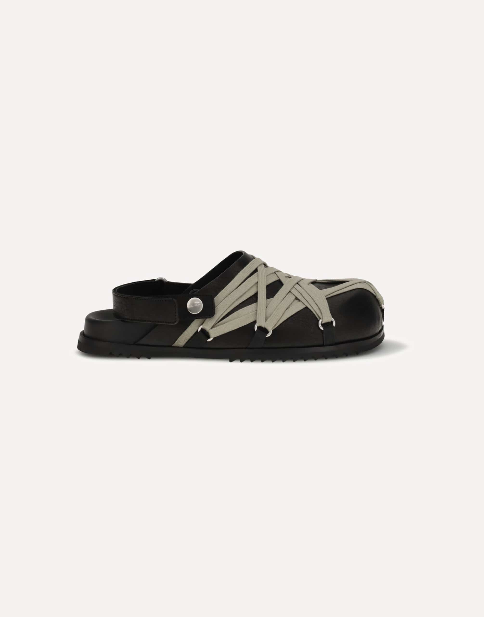 Rick Owens Megalace Leather Mules