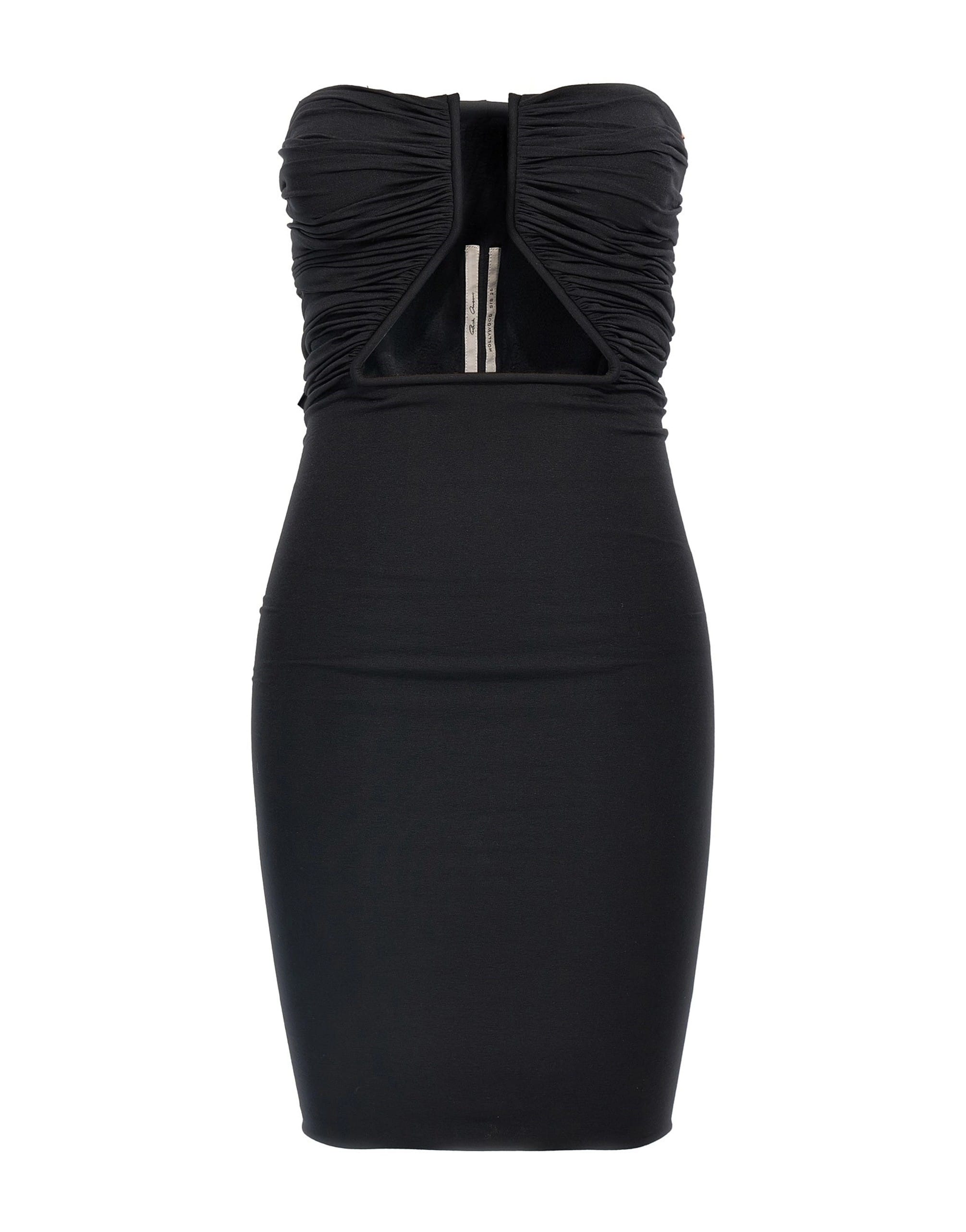 Rick Owens Rick Owens Prong Off-Shoulder Mini Dress