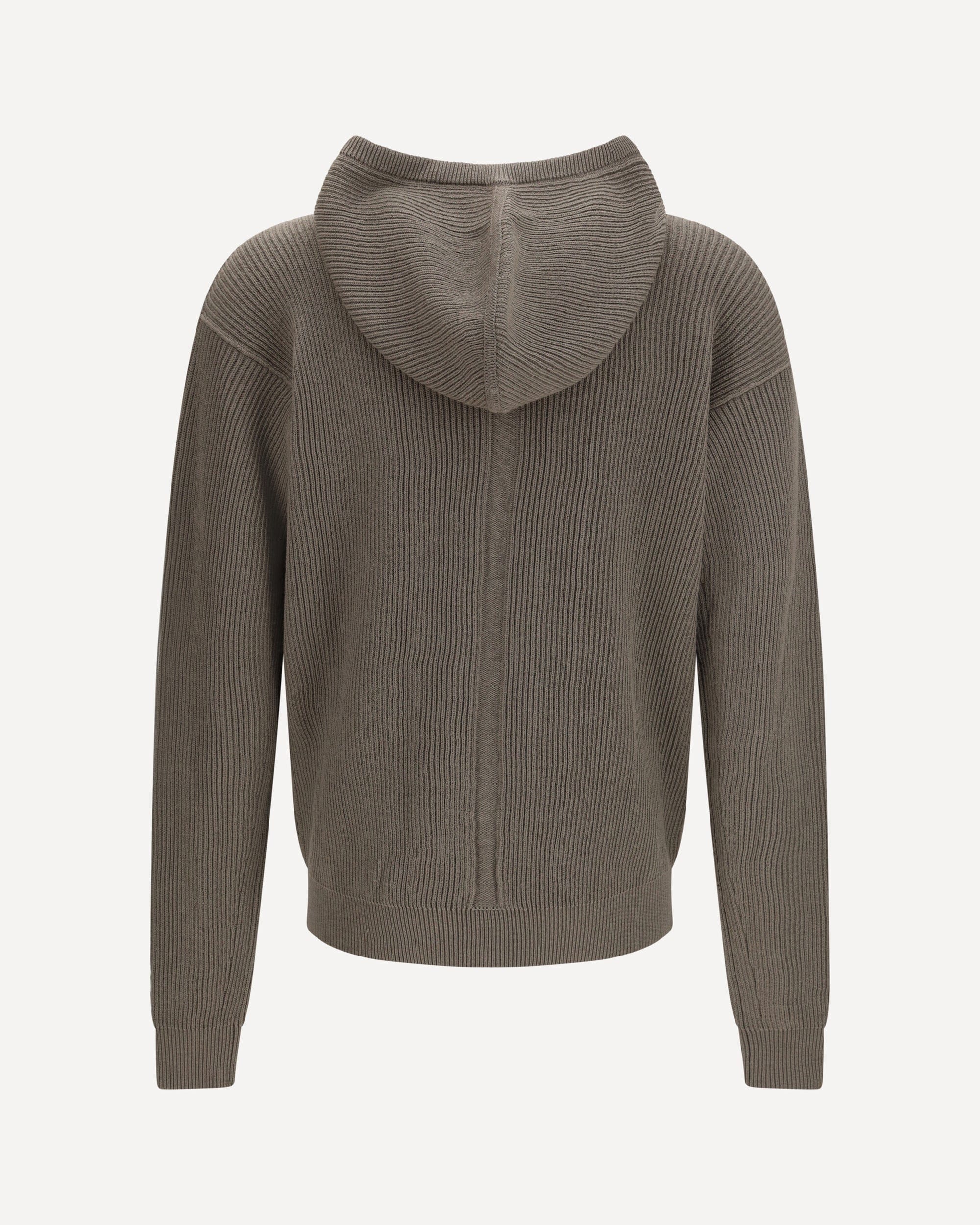 Rick Owens Ribbed Virgin Wool Knit Hoodie - alternate view