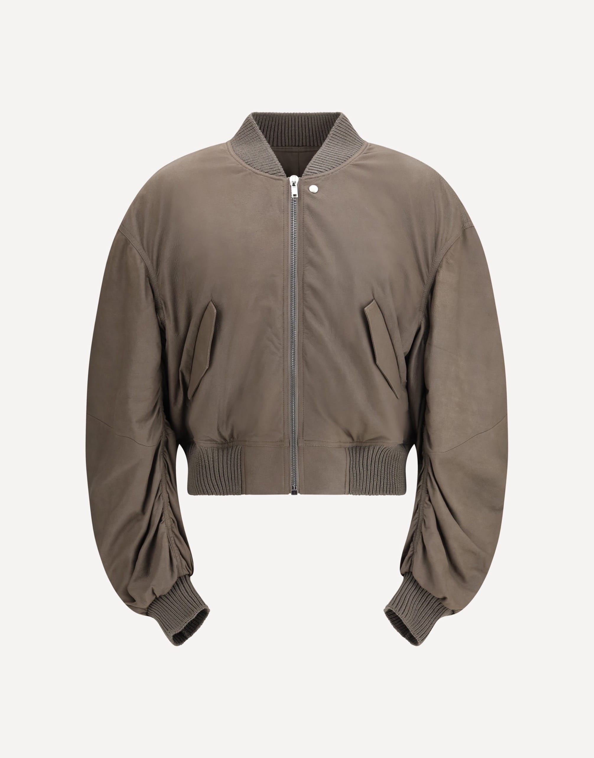 Rick Owens Secchia Flight Bomber In Lambskin Leather With Padding