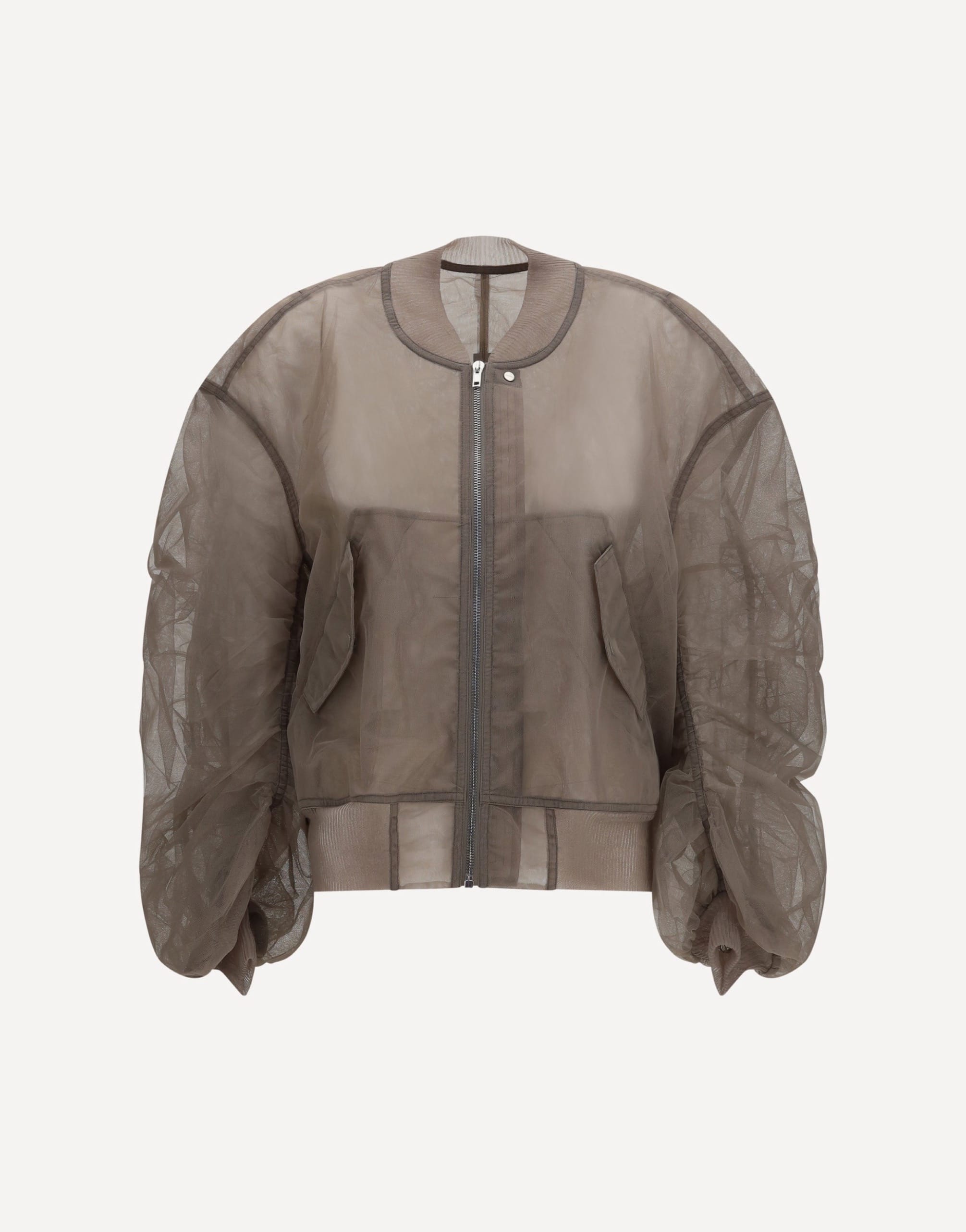 Rick Owens Secchia Flight Bomber Jacket In Recycled Tulle