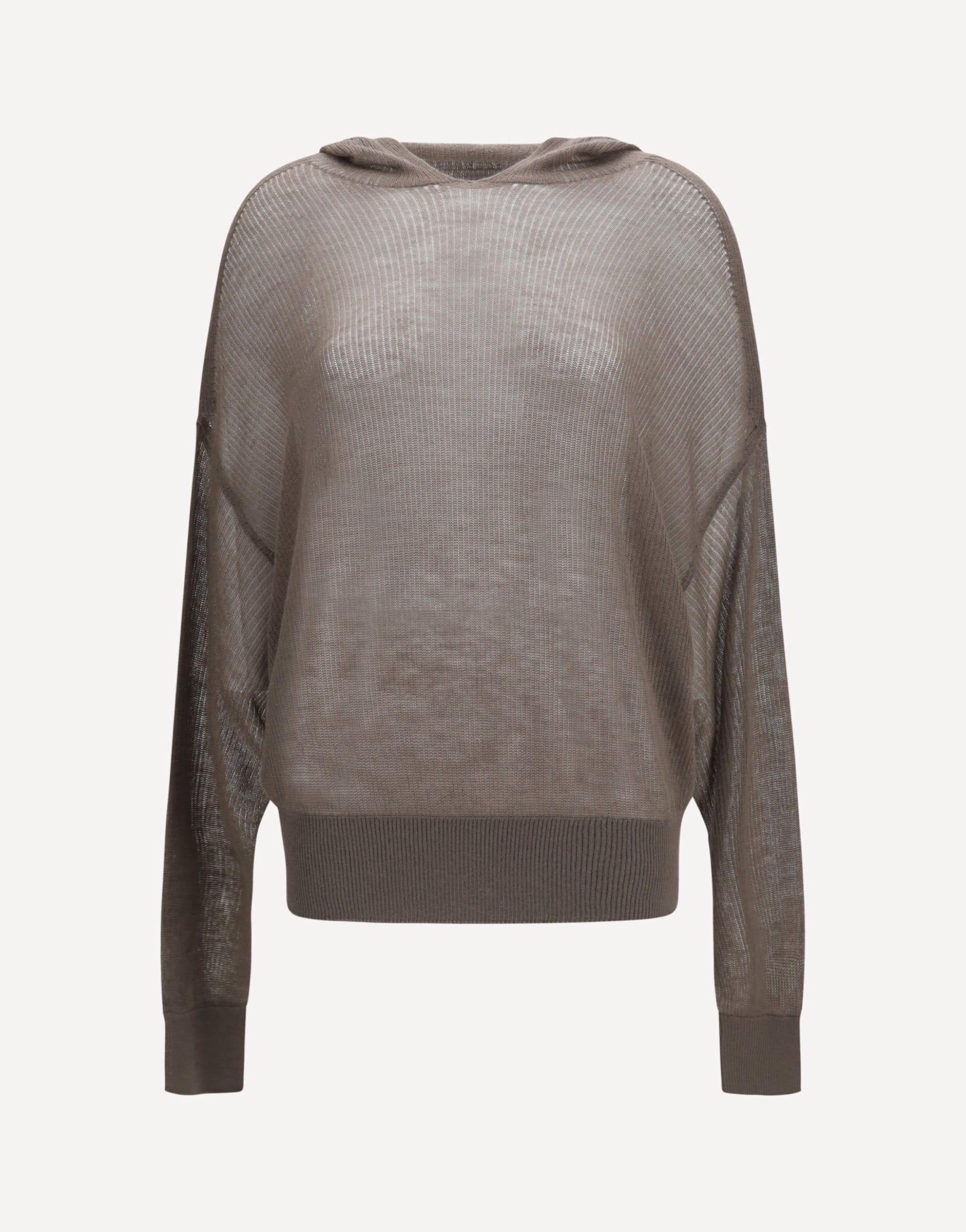 Rick Owens Semi-Sheer Knit Hoodie