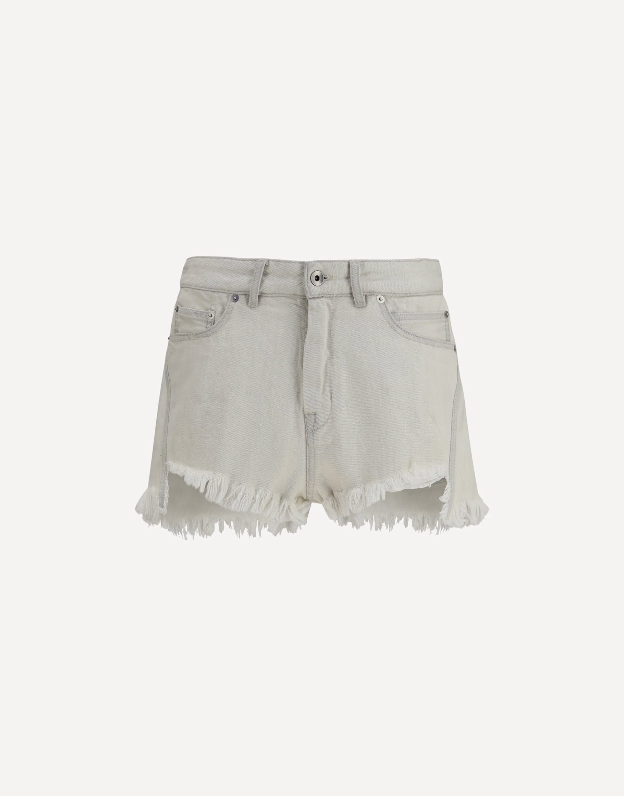 Rick Owens Shorts Temple Bias Cutoffs In Denim