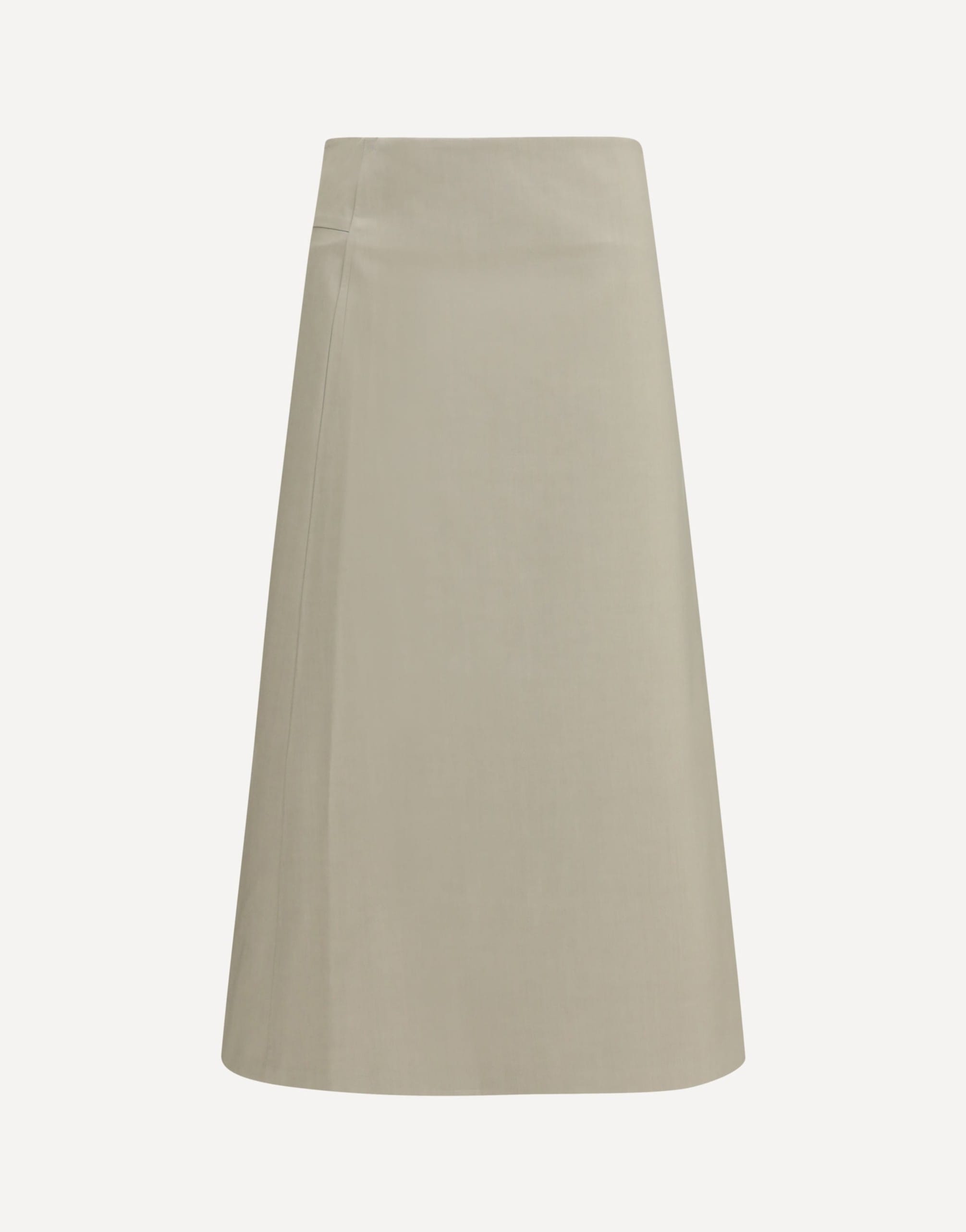 RIER Bonded Cotton Wrap Midi Skirt