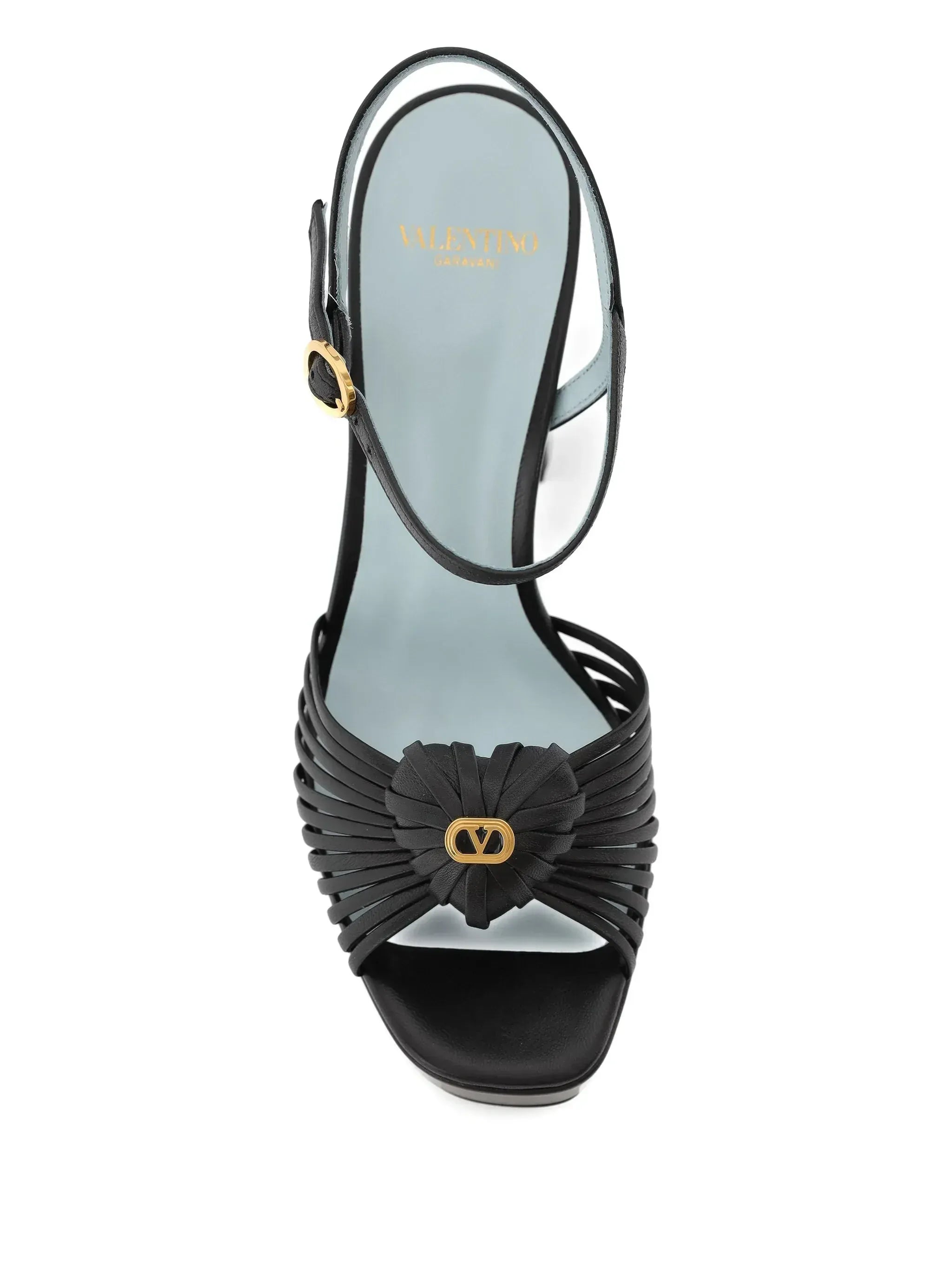 Valentino Garavani Royal VLogo 115 Leather Platform Sandals