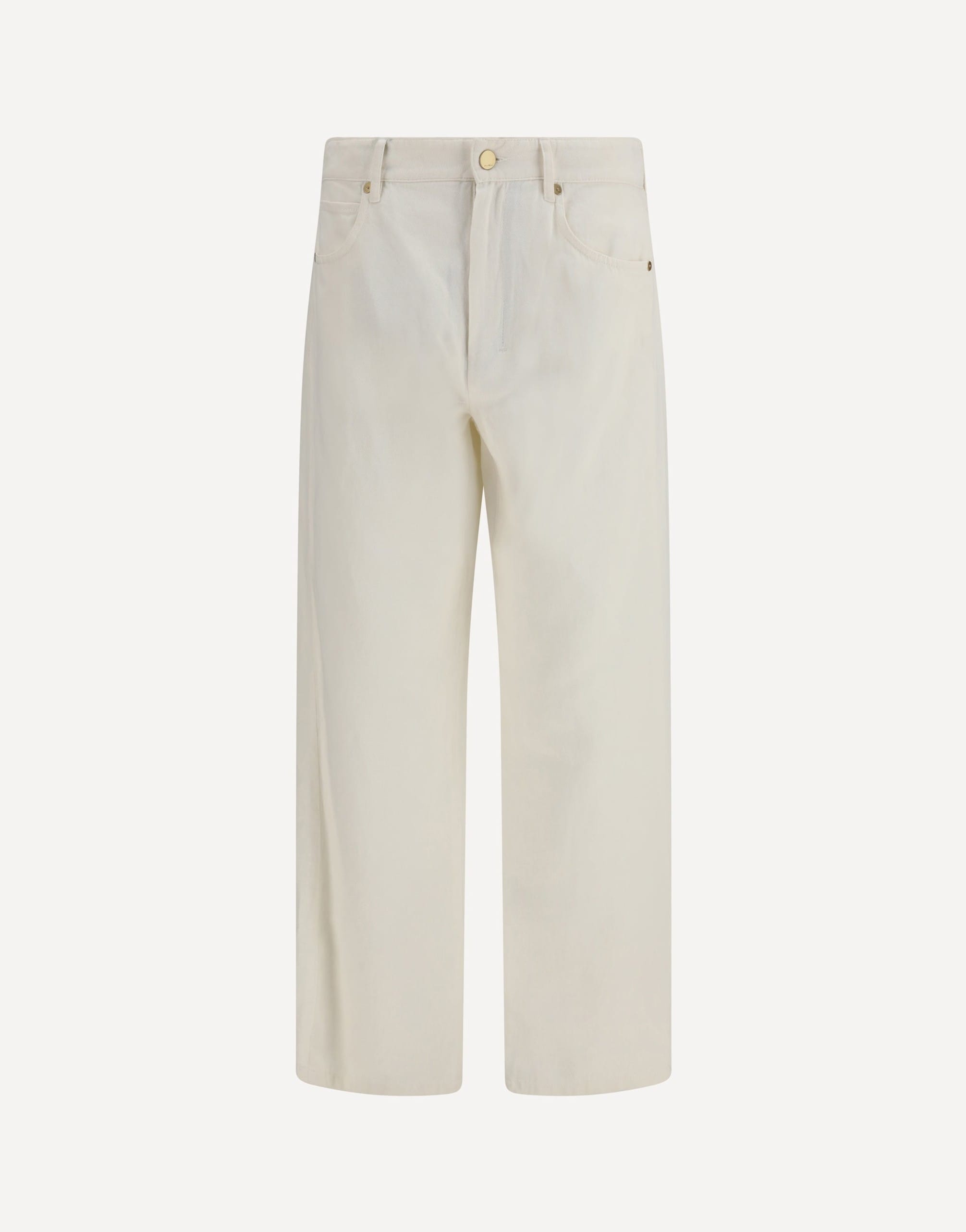 'S Max Mara Cotton-Linen Straight-Leg Pants