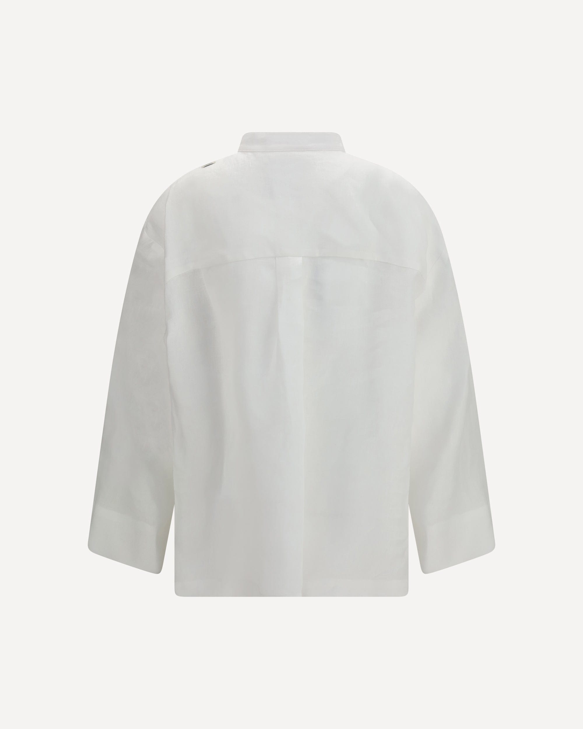'S Max Mara Smmcantico Linen Shirt Mandarin Collar