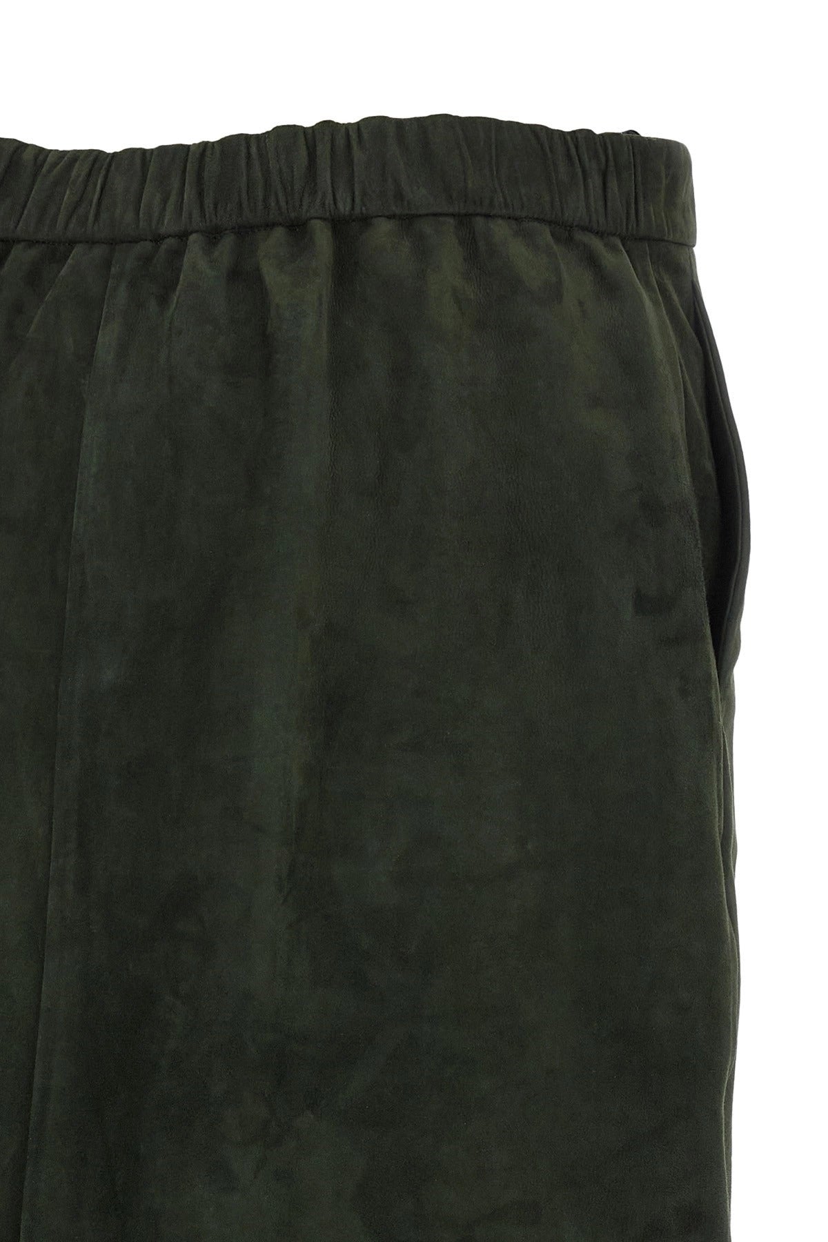 'S Max Mara Smmgazza 그린 스웨이드 스커트
