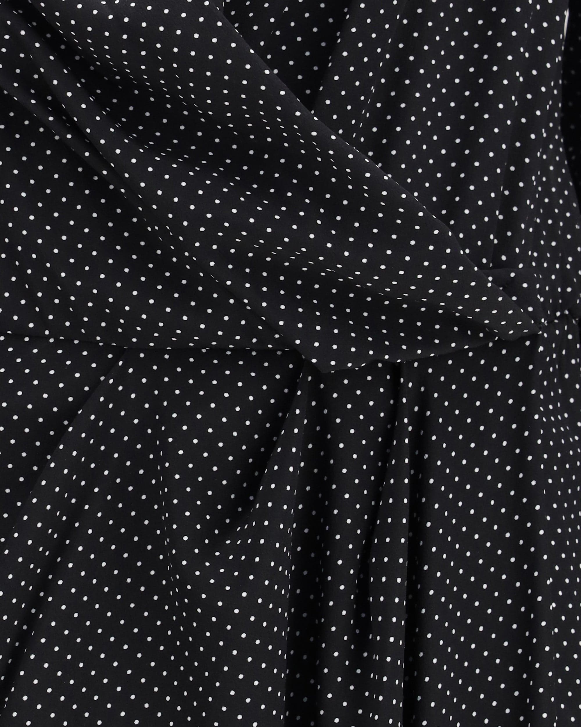SA SU PHI Criss Cross Polka-Dot Silk Maxi Dress