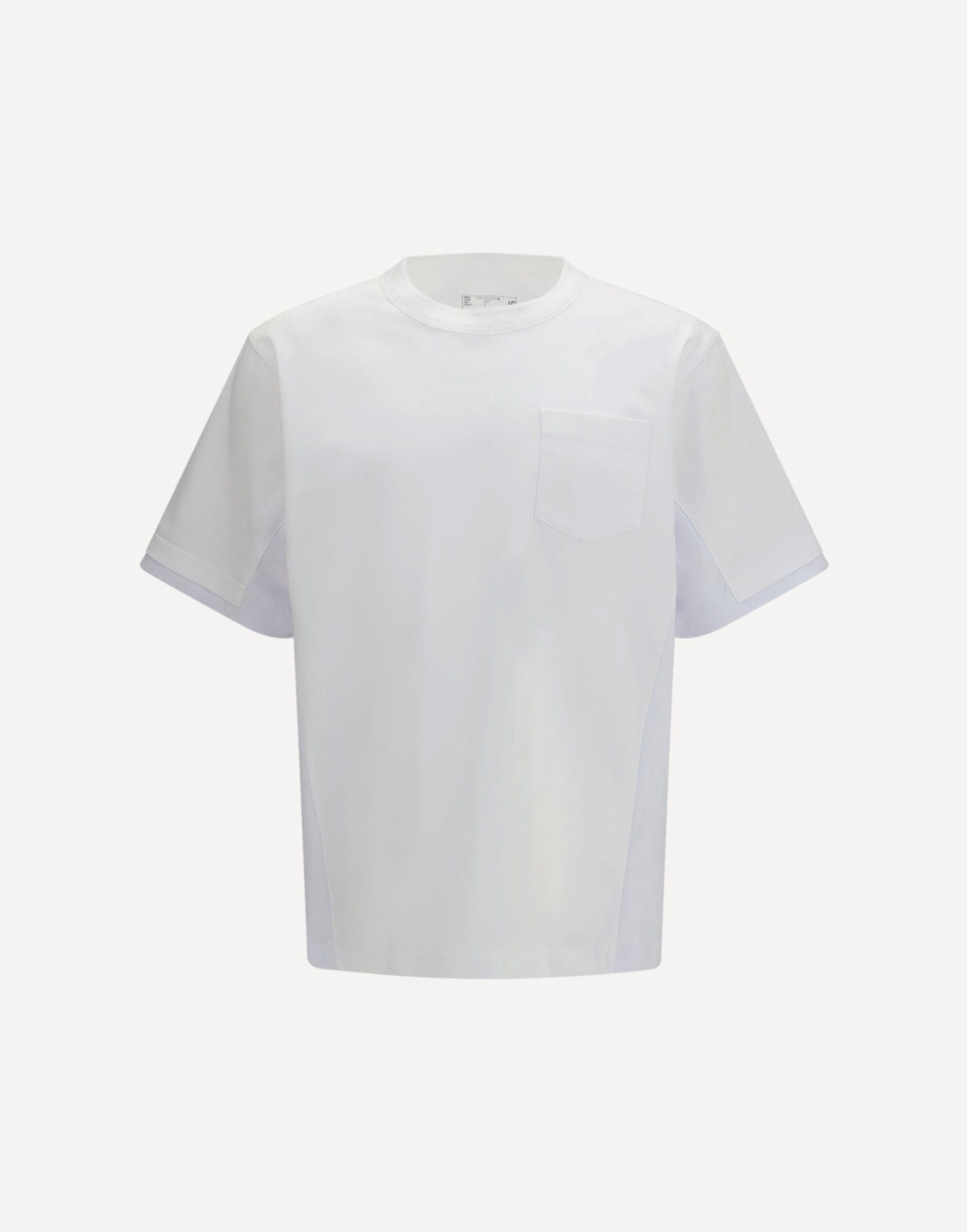 Sacai 100% Cotton Crew Neck T-Shirt