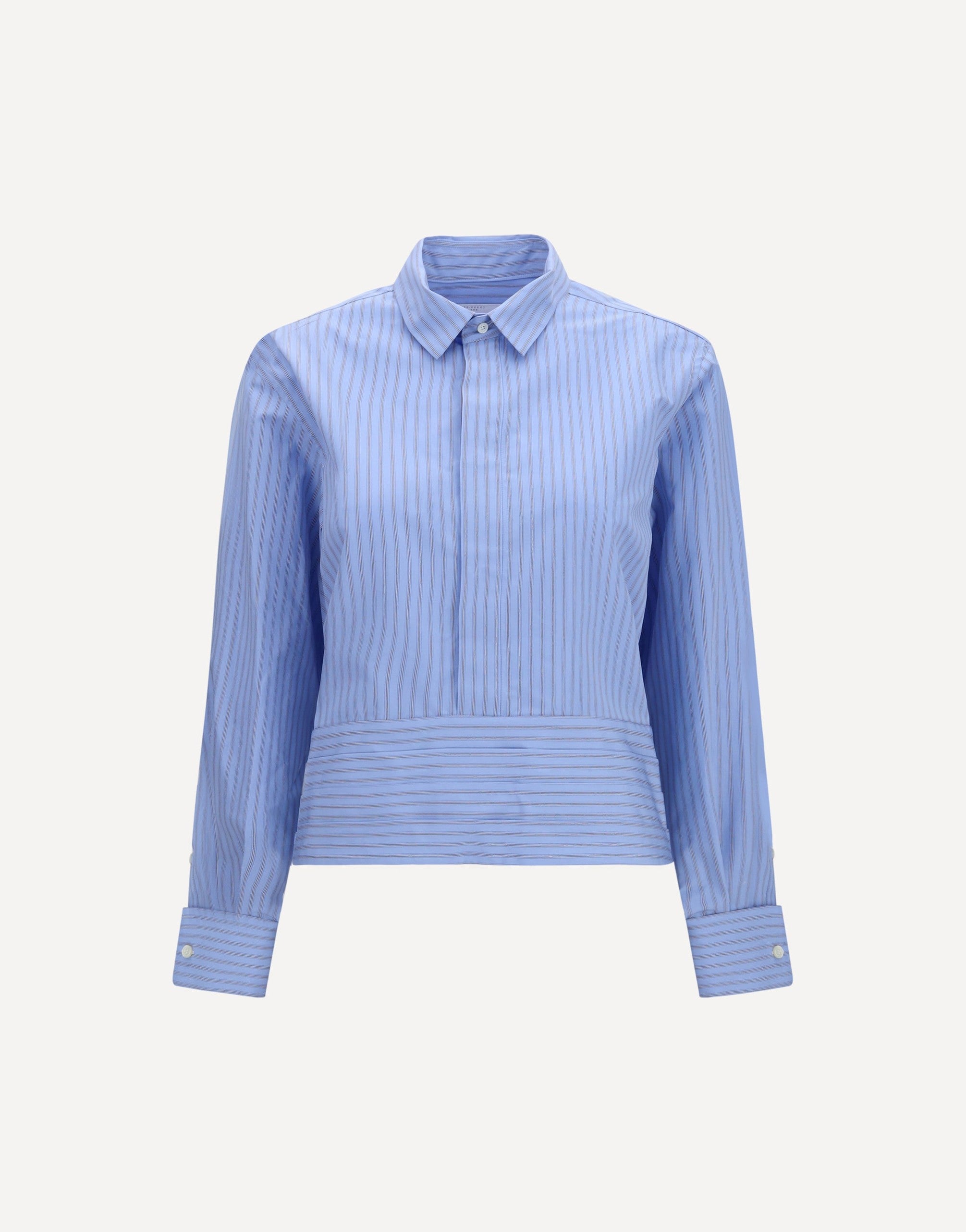 Camisa de popelina de algodón Sacai con cinturón