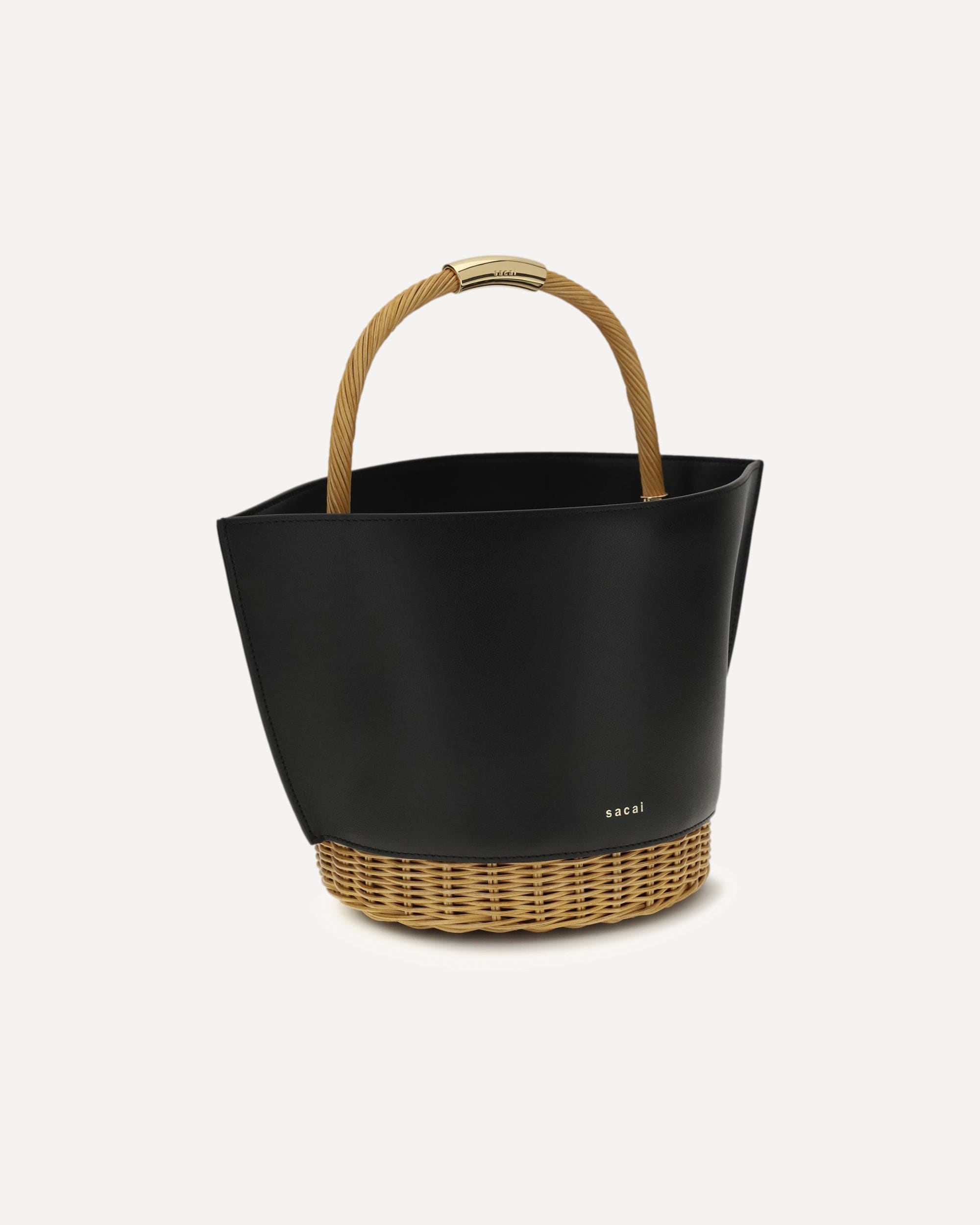Sacai Leather And Rattan Tote Bag - alternate view