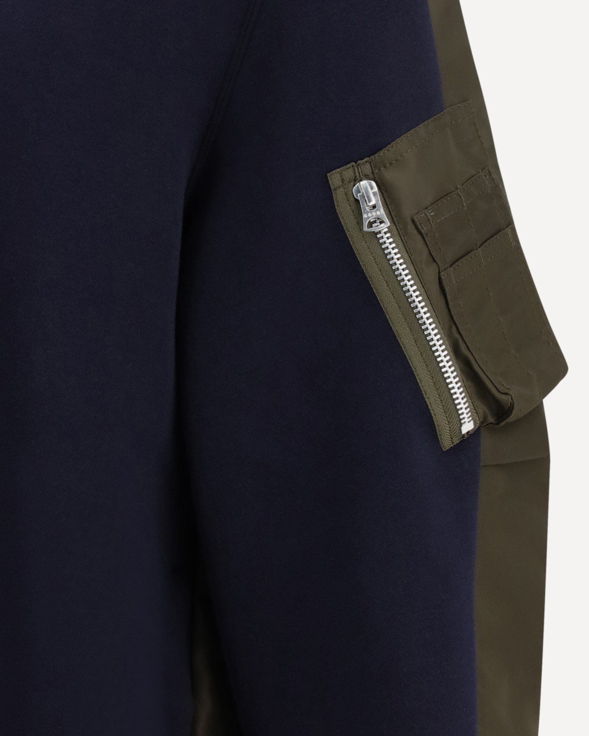 Sacai Paneled Sweatshirt With Zip Pocket