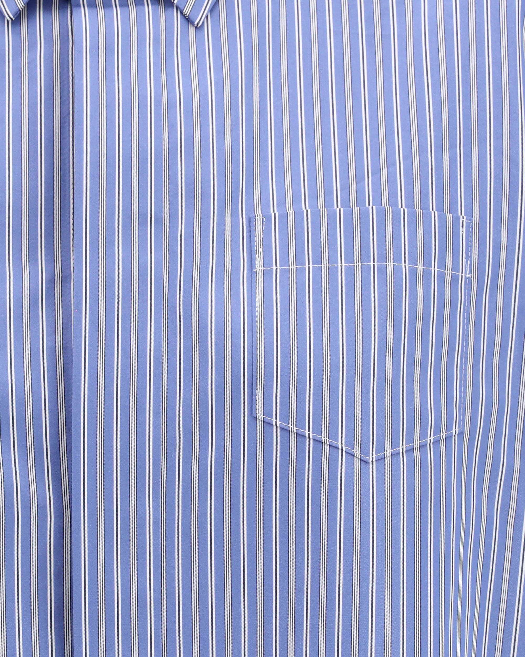 Sacai Striped Poplin Long Sleeve Shirt