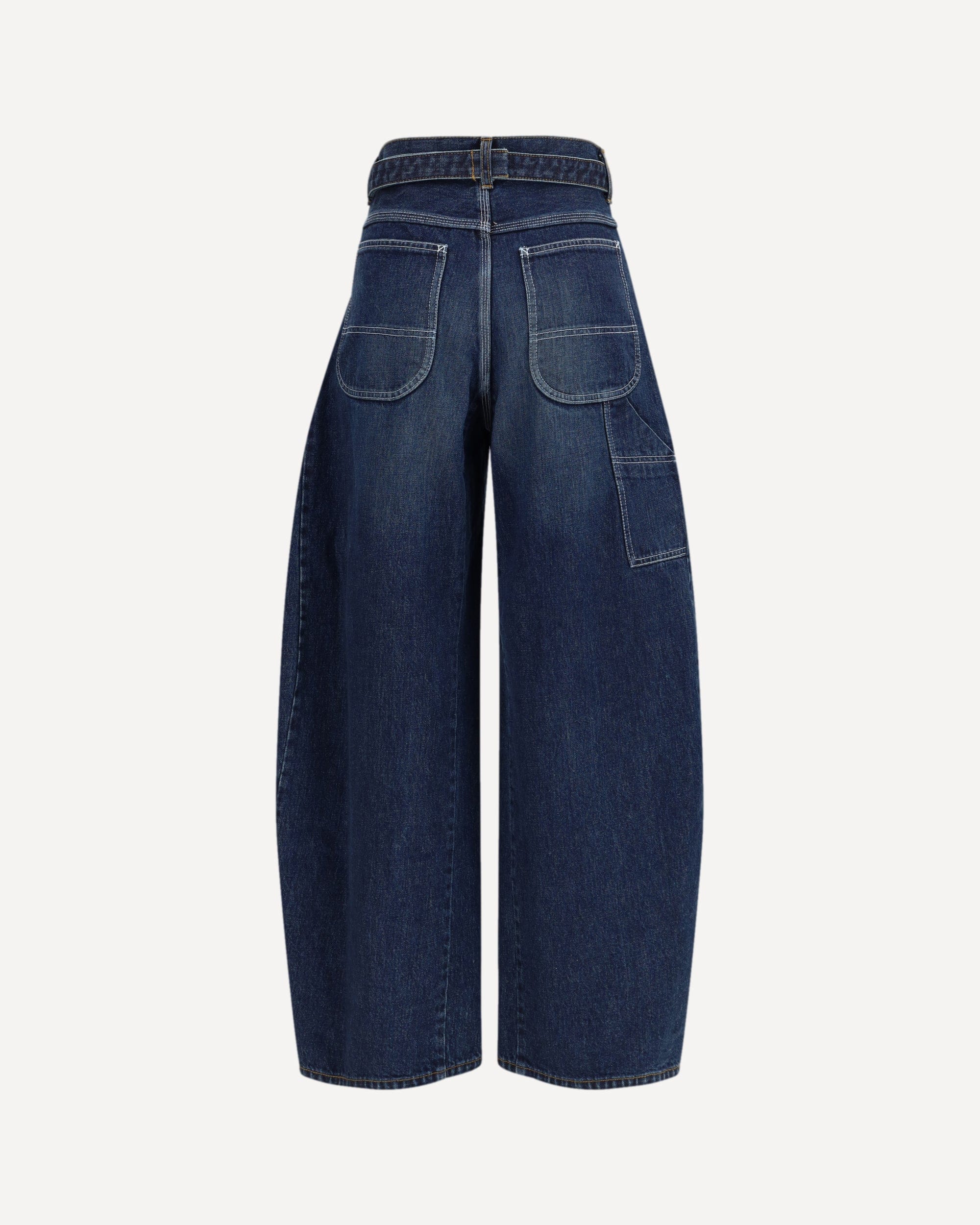 Sacai Wide-Leg Denim Jeans With Belt