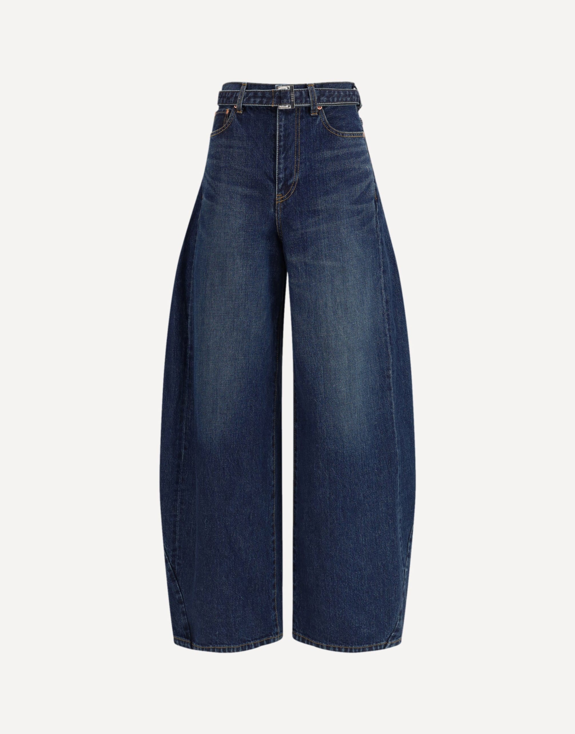 Sacai Wide-Leg Denim Jeans With Belt