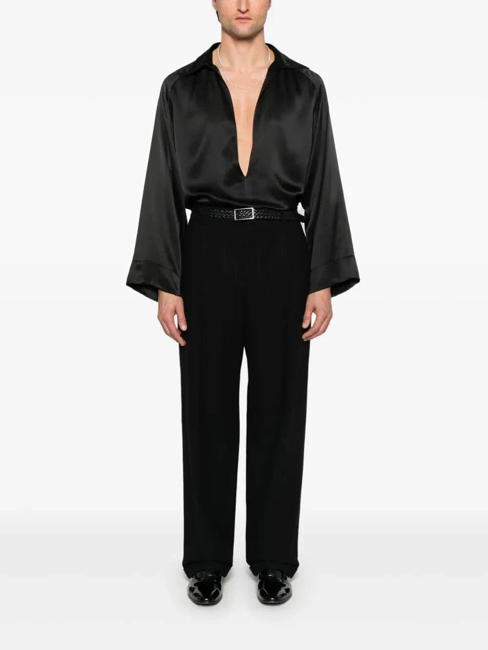 Saint Laurent 90's Striped Cashmere-Wool Pants