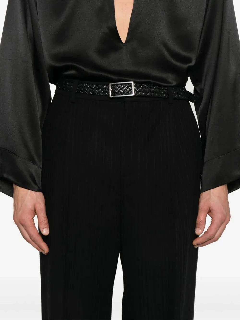 Saint Laurent 90's Striped Cashmere-Wool Pants