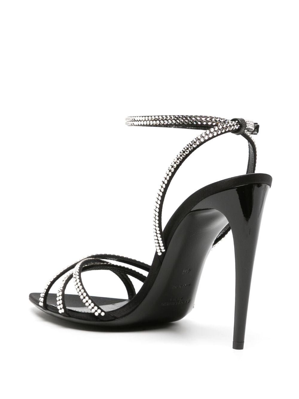 Saint Laurent Ava Rhinestone-Embellished Sandals