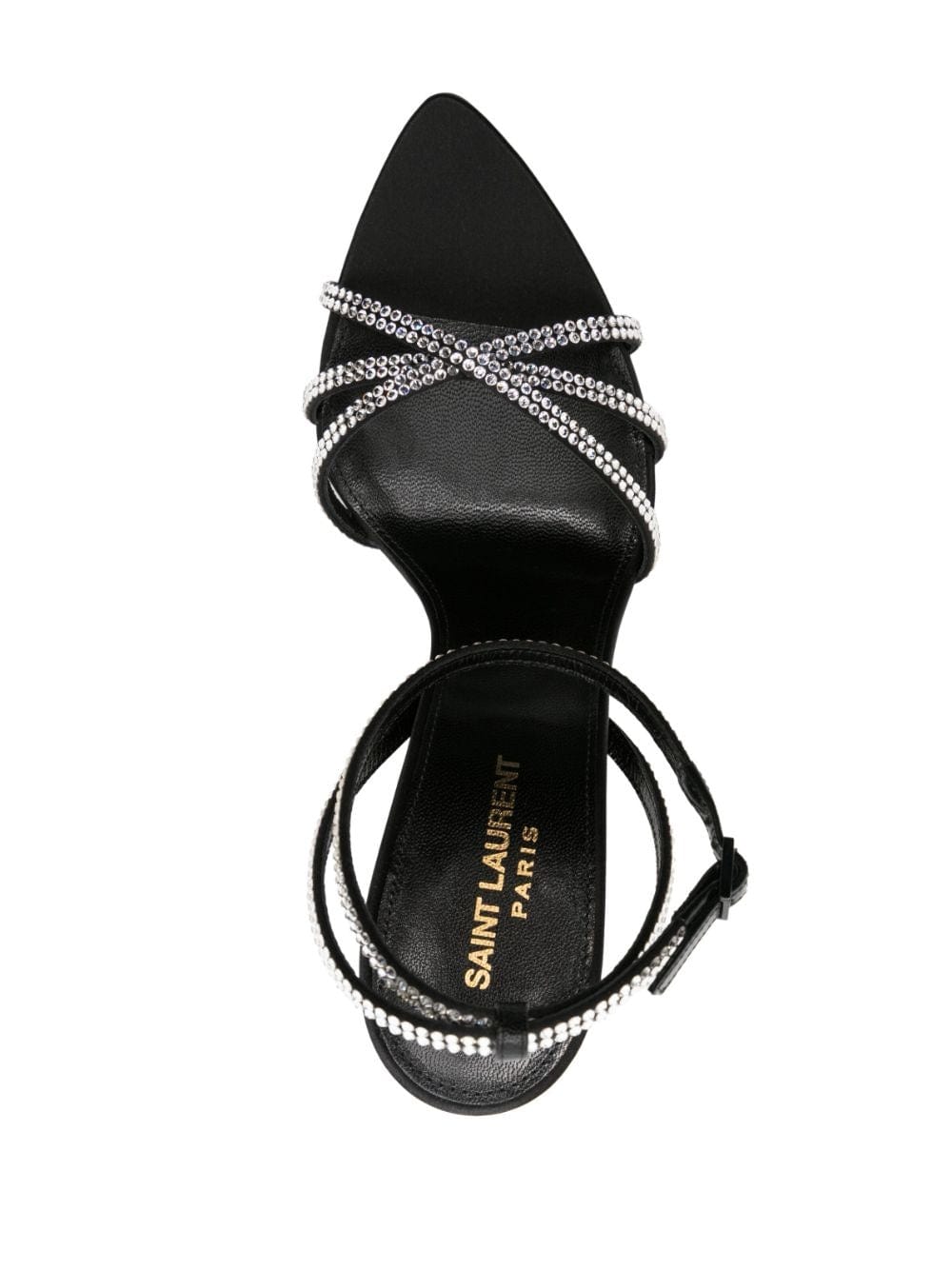 Saint Laurent Ava Rhinestone-Embellished Sandals