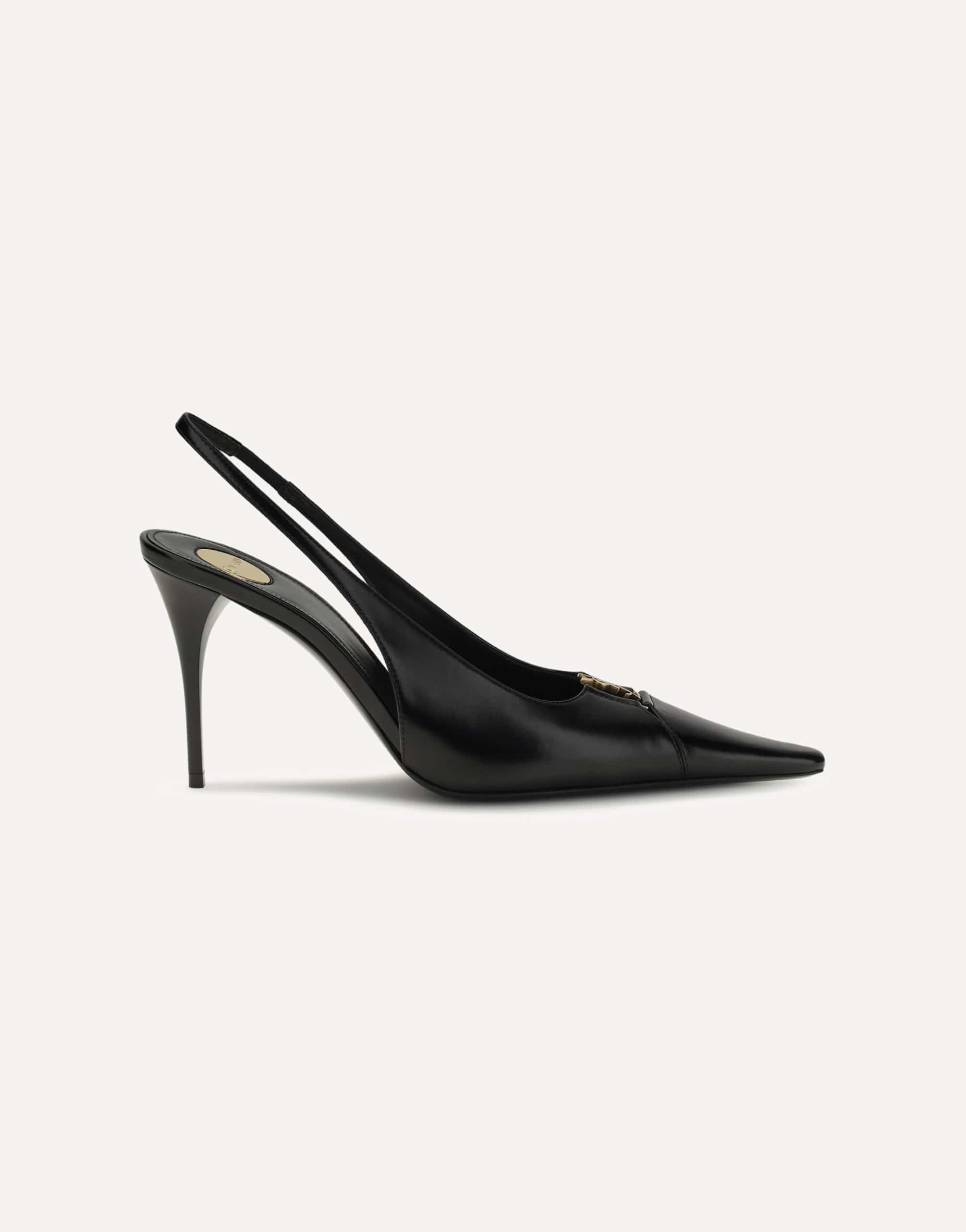Saint Laurent Babylon Monogram Metallic Pumps