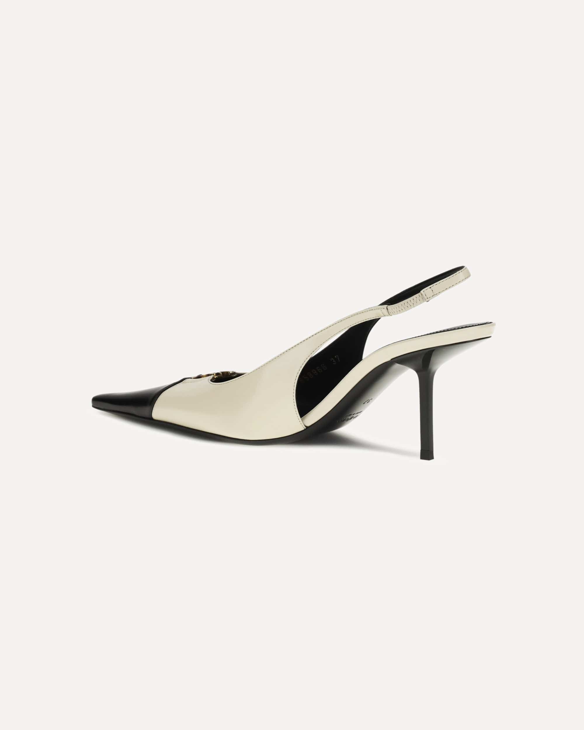 Saint Laurent Babylone Breteuil Open-Back Pumps