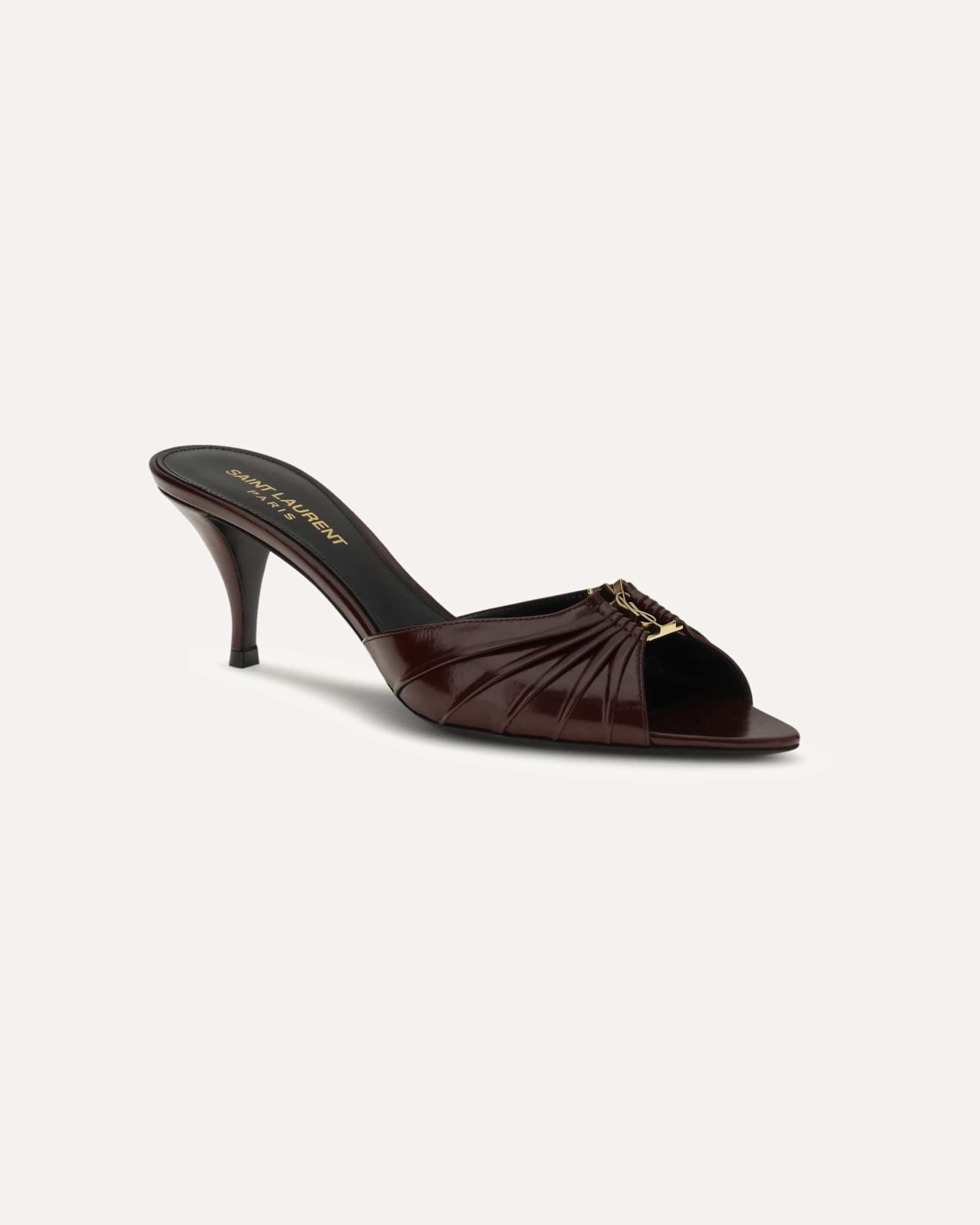 Saint Laurent Babylone Cassandre Bronze Sandals