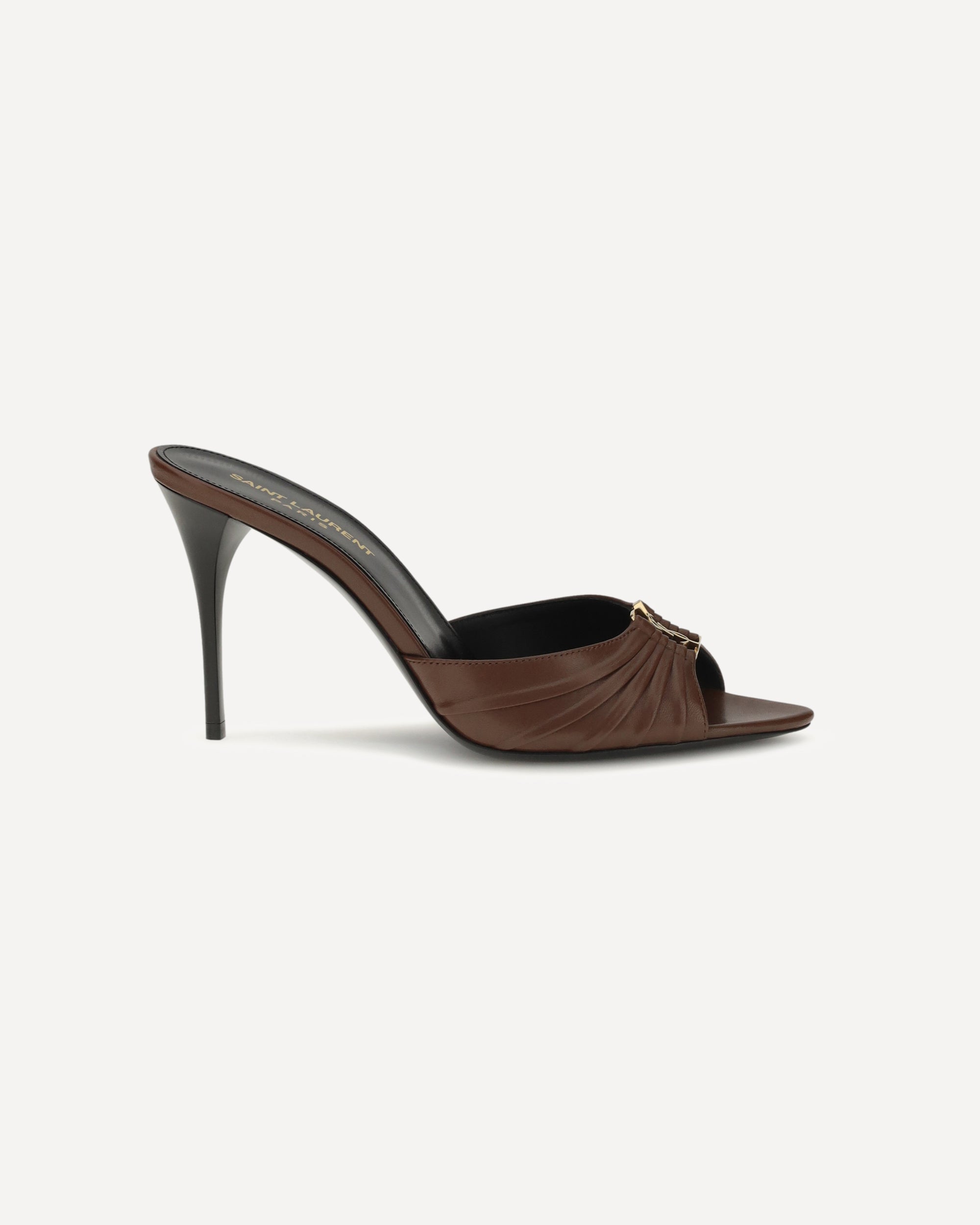 Saint Laurent Babylone Smooth Leather Mules