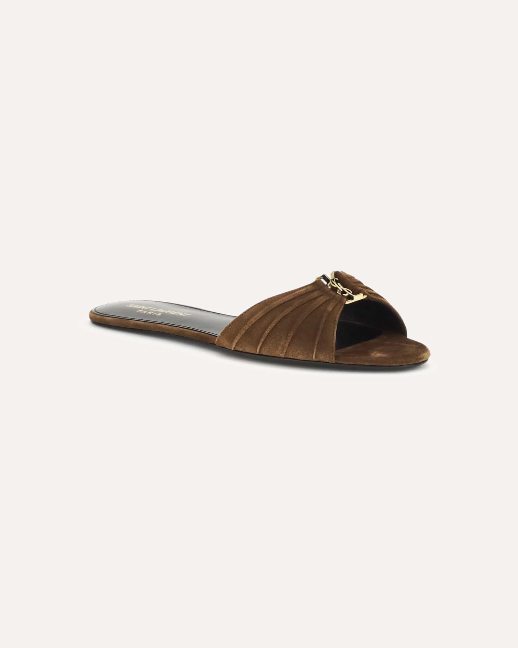 Saint Laurent Babylone Suede Sandals