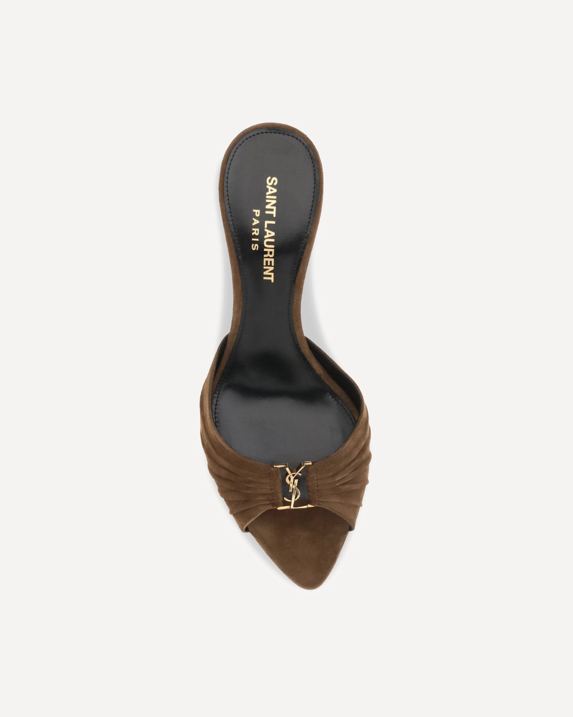 Saint Laurent Babylone Suede Sandals Mules