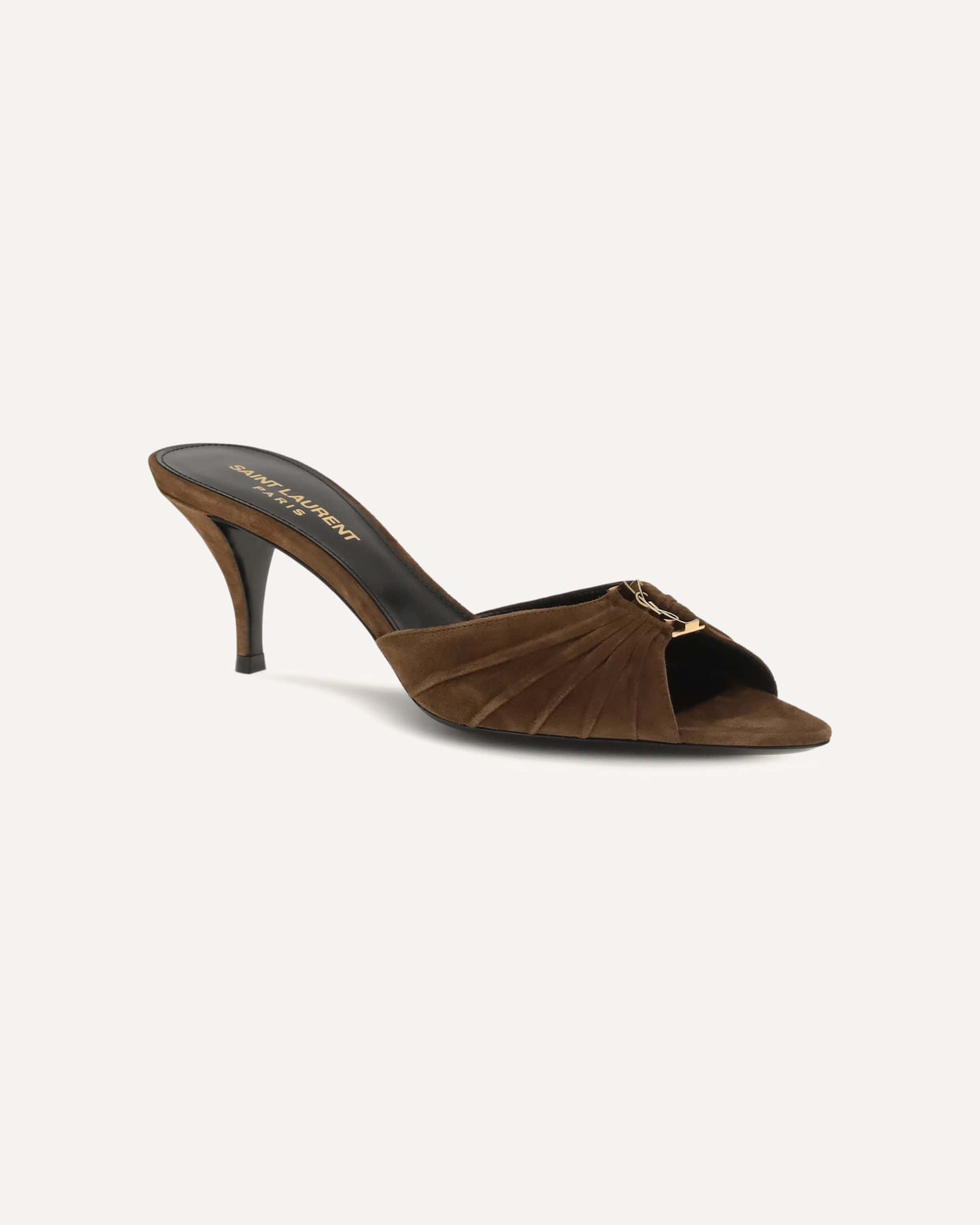 Saint Laurent Babylone Suede Sandals Mules - alternate view