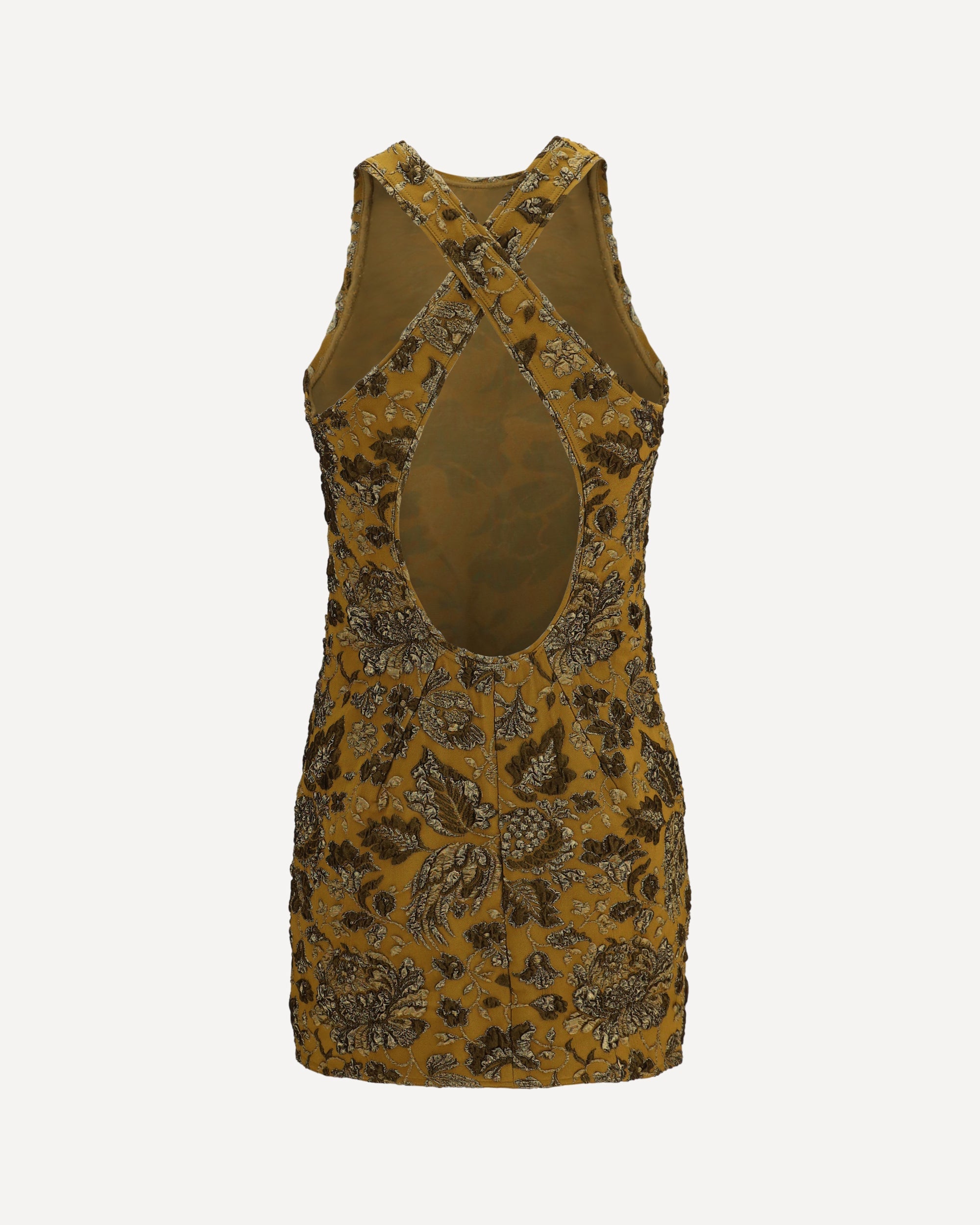 Saint Laurent Back-Cross Mini Dress - alternate view