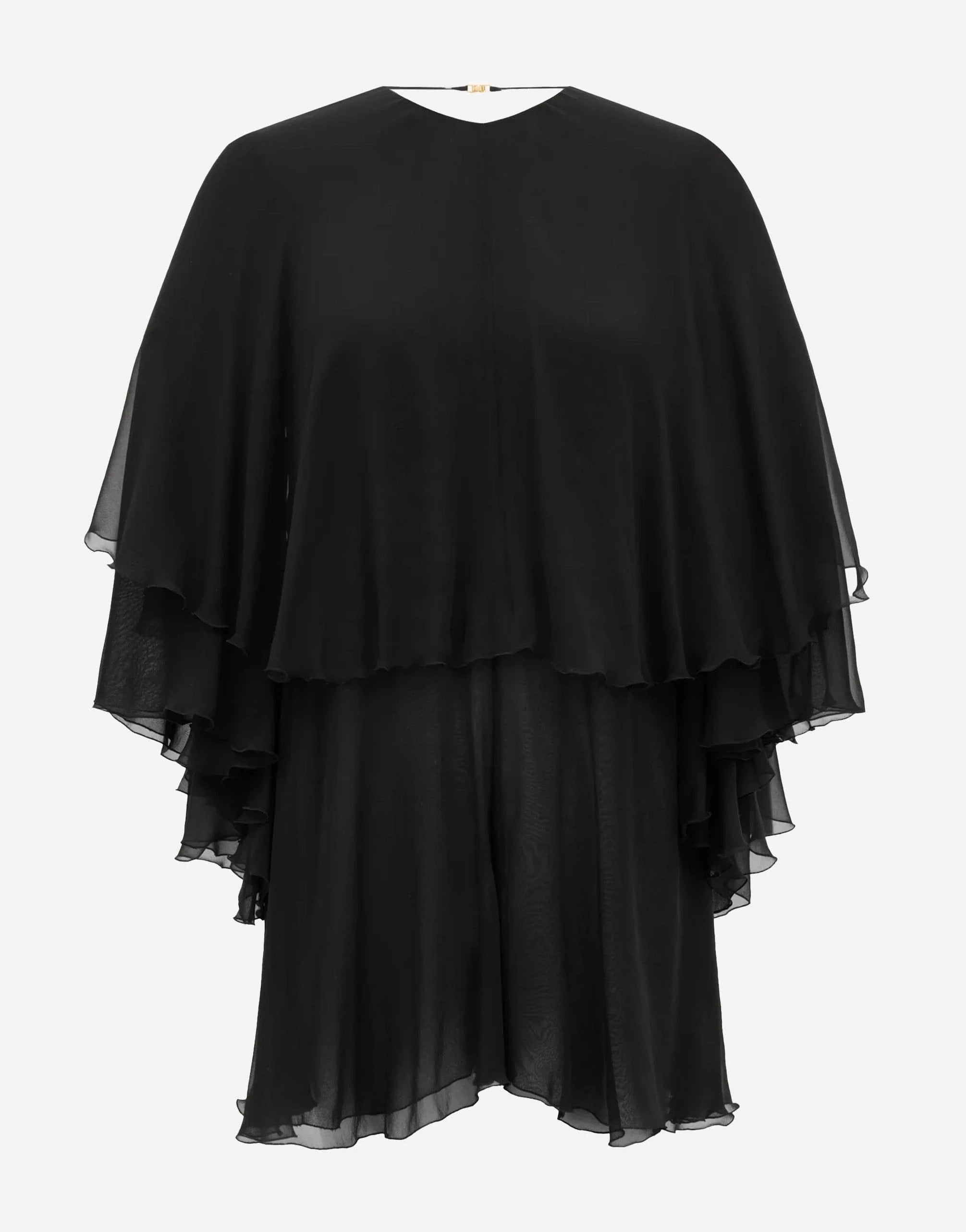 Saint Laurent Backless Silk Crepe Muslin Romper
