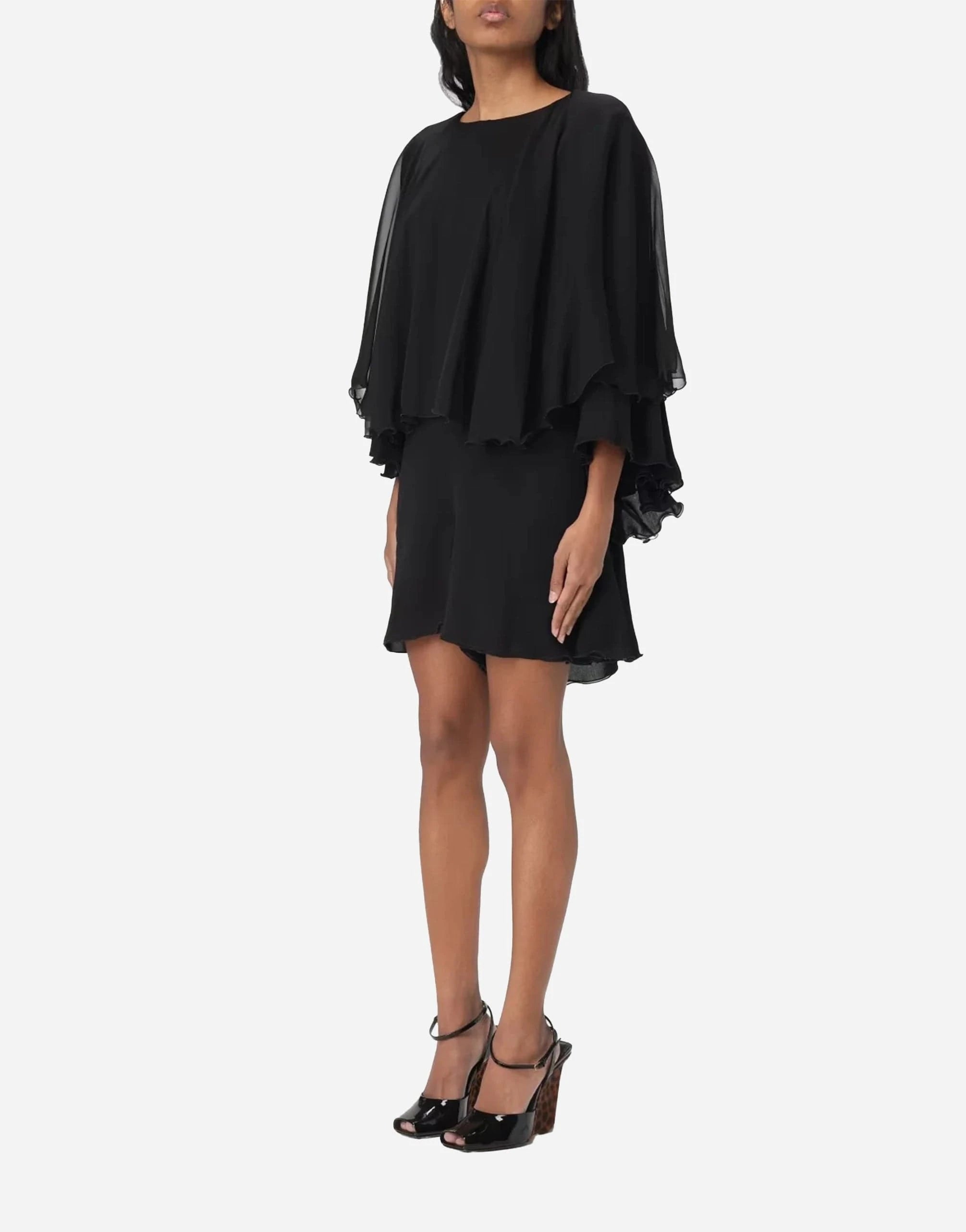 Saint Laurent Backless Silk Crepe Muslin Romper